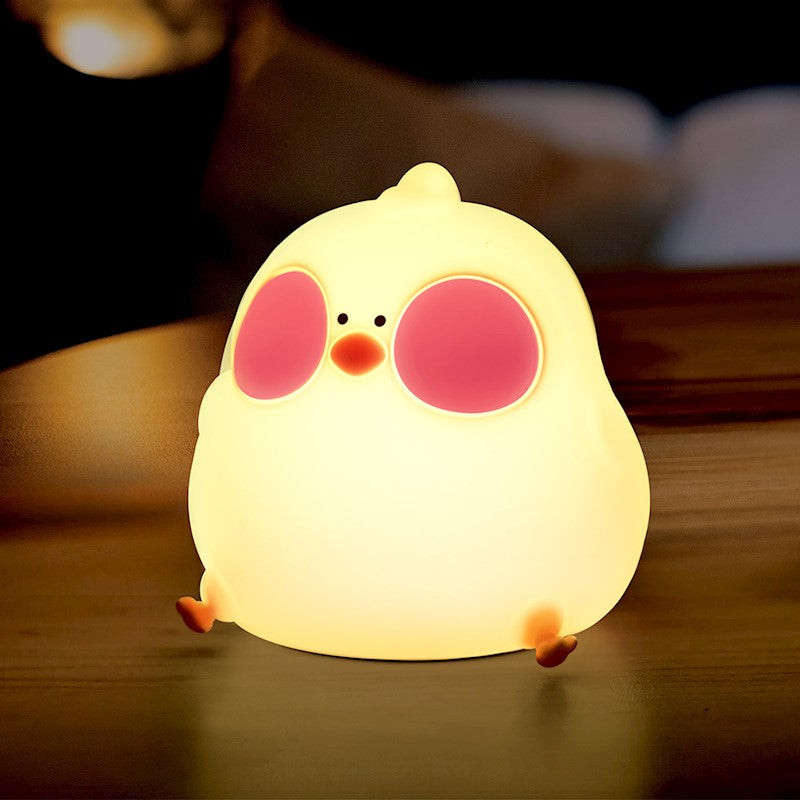 Forever Light LED Night Lamp Hungry Chicken FNL-10 Φωτιστικό νυκτός από μαλακή σιλικόνη με ενσωματωμένο χρονοδιακόπτη