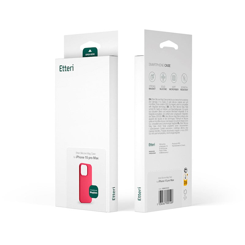 Etteri Silicone Mag case for iPhone 16 Pro Max Raspberry - Θήκη προστασίας iPhone 16 Pro Max