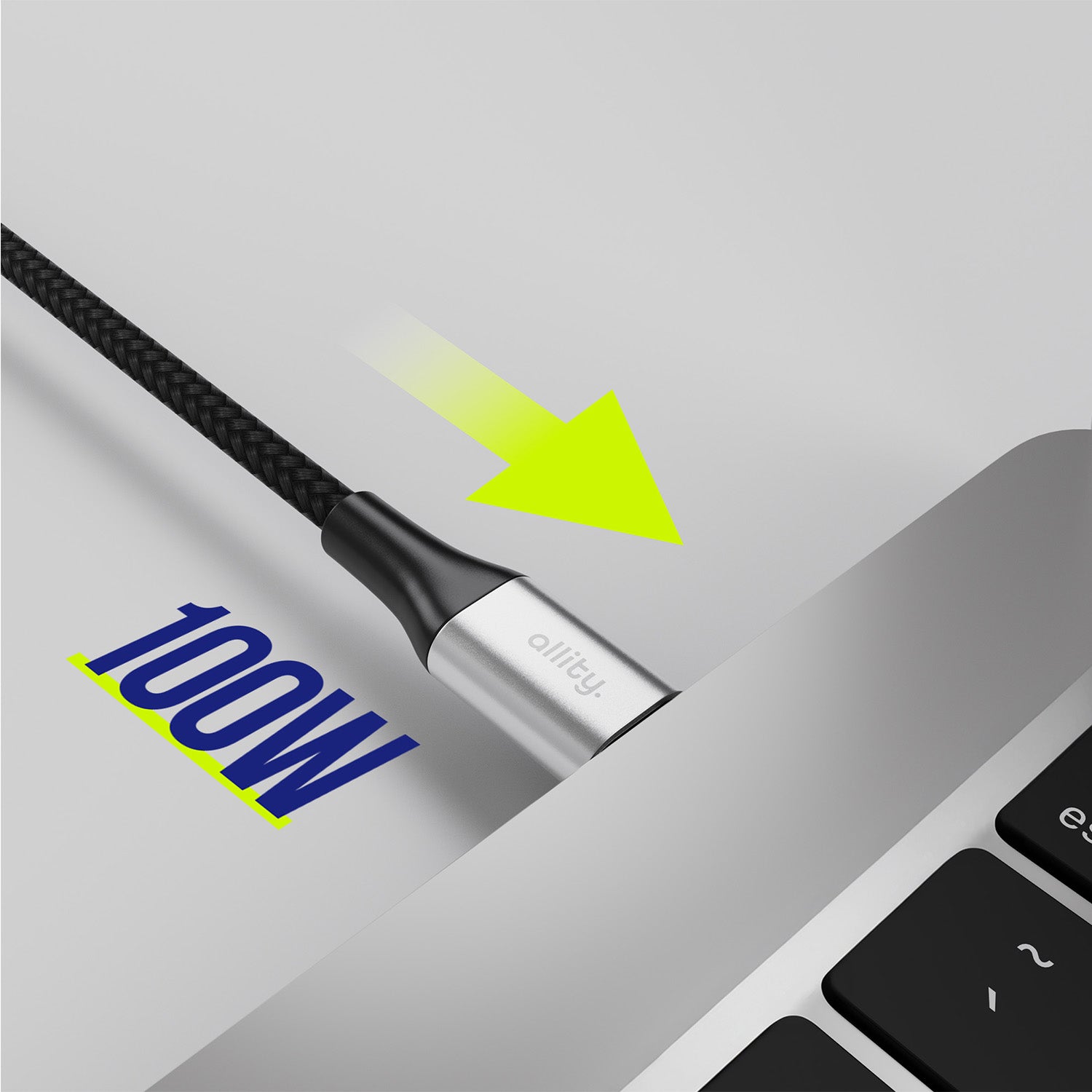Καλώδιο Allity AUC-01 USB-c - USB-c 2,0 m 100W μαύρο