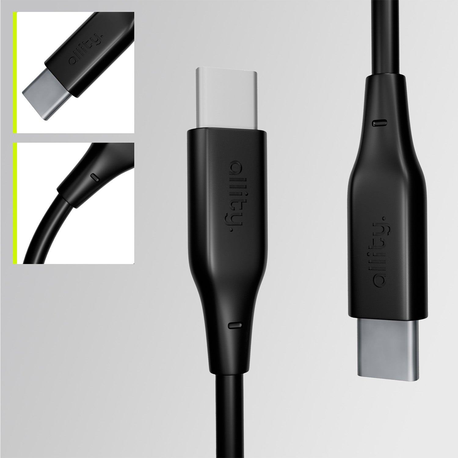 Καλώδιο Allity AUC-02 USB-c - USB-c 1,0 m 60W μαύρο