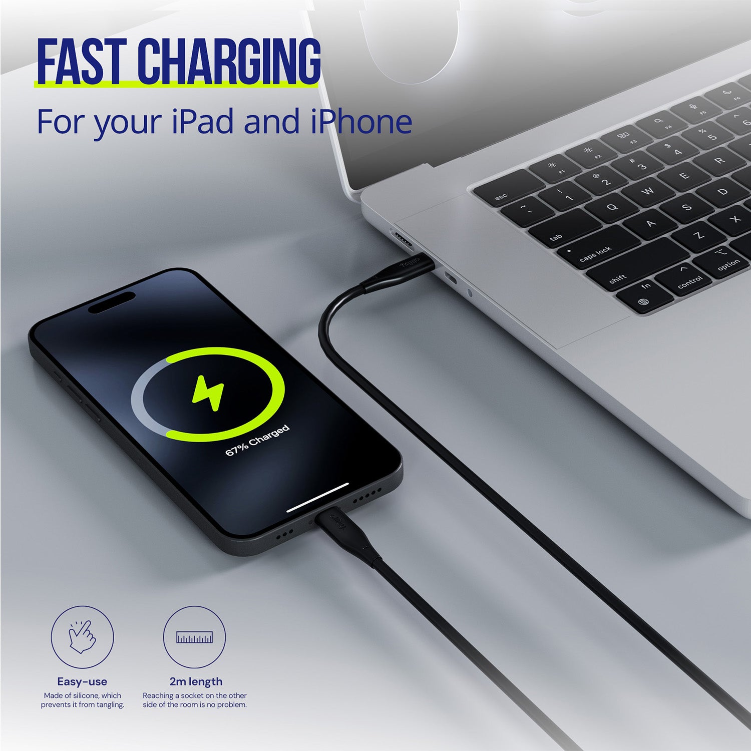 Καλώδιο Allity AUC-02 USB-C - USB-C 2,0 m 60W μαύρο