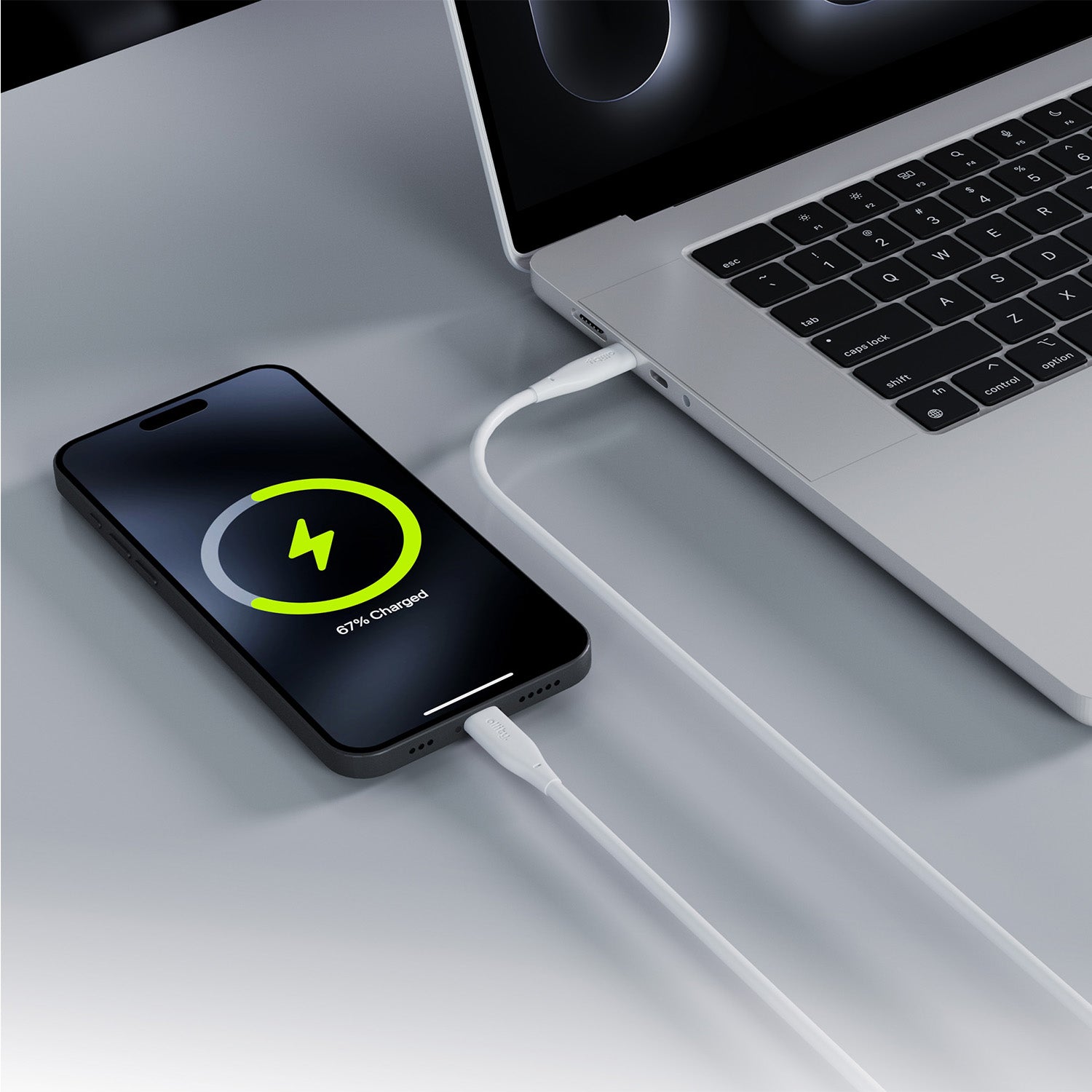 Καλώδιο Allity AUC-02 USB-c - USB-c 2,0 m 100W λευκό