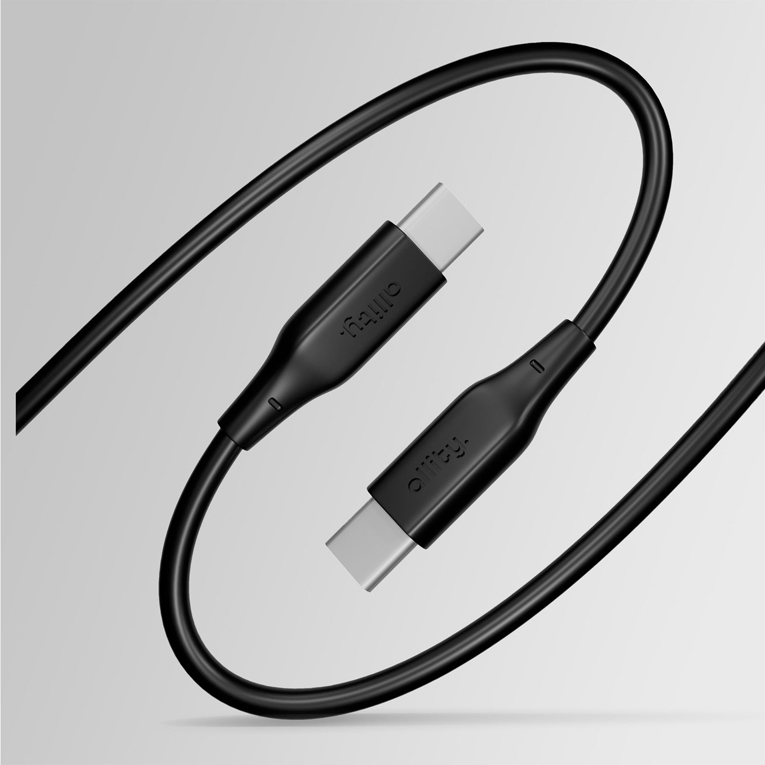 Καλώδιο Allity AUC-02 USB-c - USB-c 1,0 m 100W μαύρο