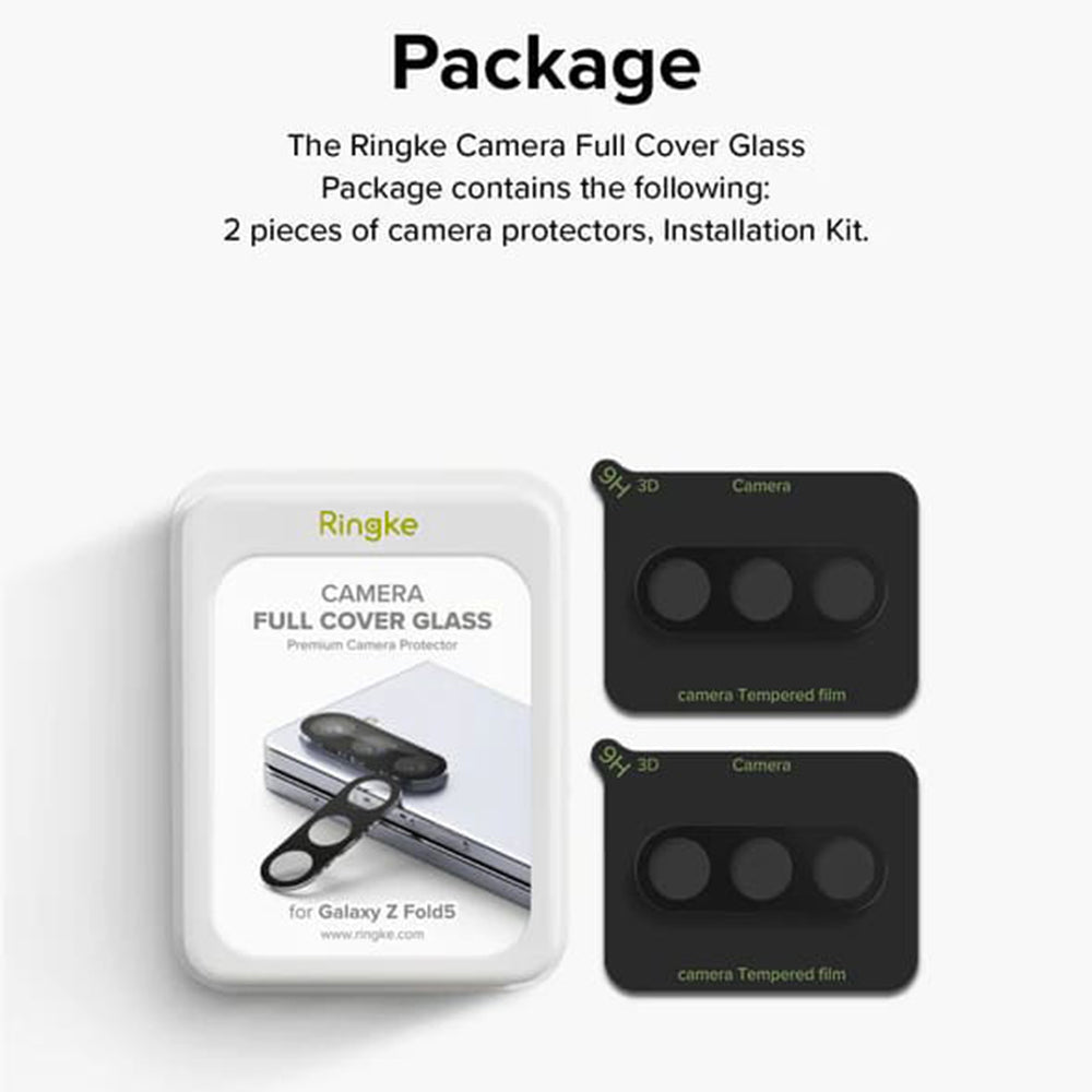 Ringke - Camera Protector Glass (2 pack) - Galaxy Z Fold5 - Black