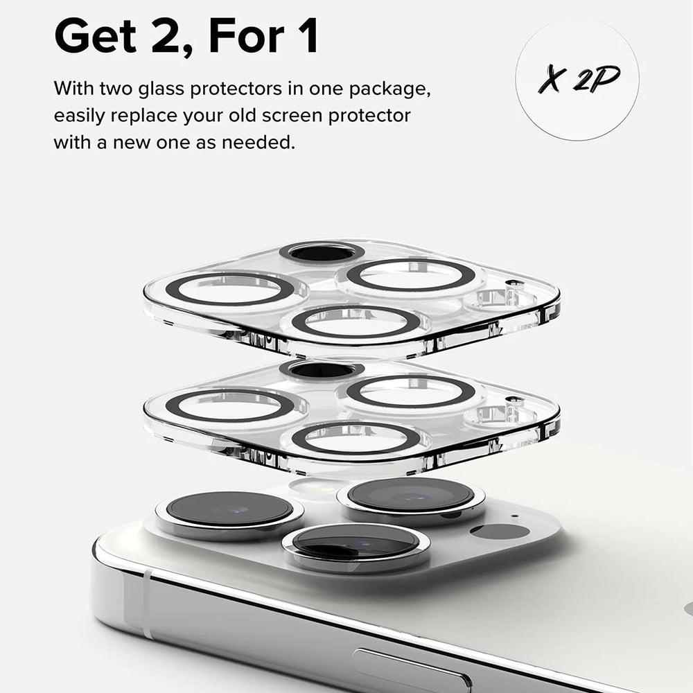 Ringke - Camera Protector Glass (2 pack) - iPhone 15 Pro Max - Clear