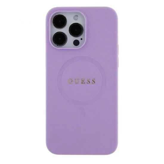 Guess Magsafe “Saffiano Collection" Hard Case Θήκη προστασίας από δερματίνη – iPhone 16 (Μωβ – GUHMP16SPSAHMCU) – PhoneBazaar