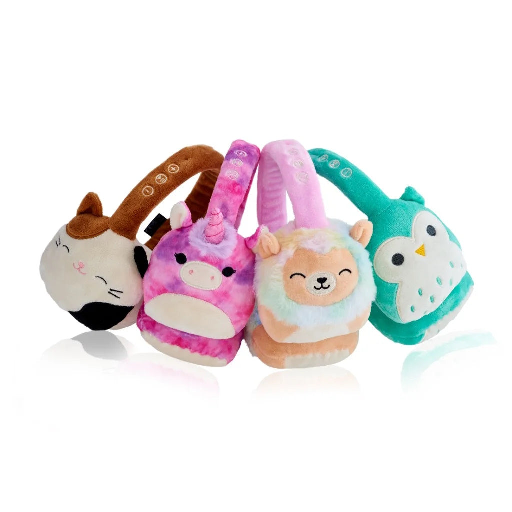 Lazerbuilt Squishmallows Ingred The Cow – Λούτρινα Ασύρματα Παιδικά Ακουστικά με Μικρόφωνο