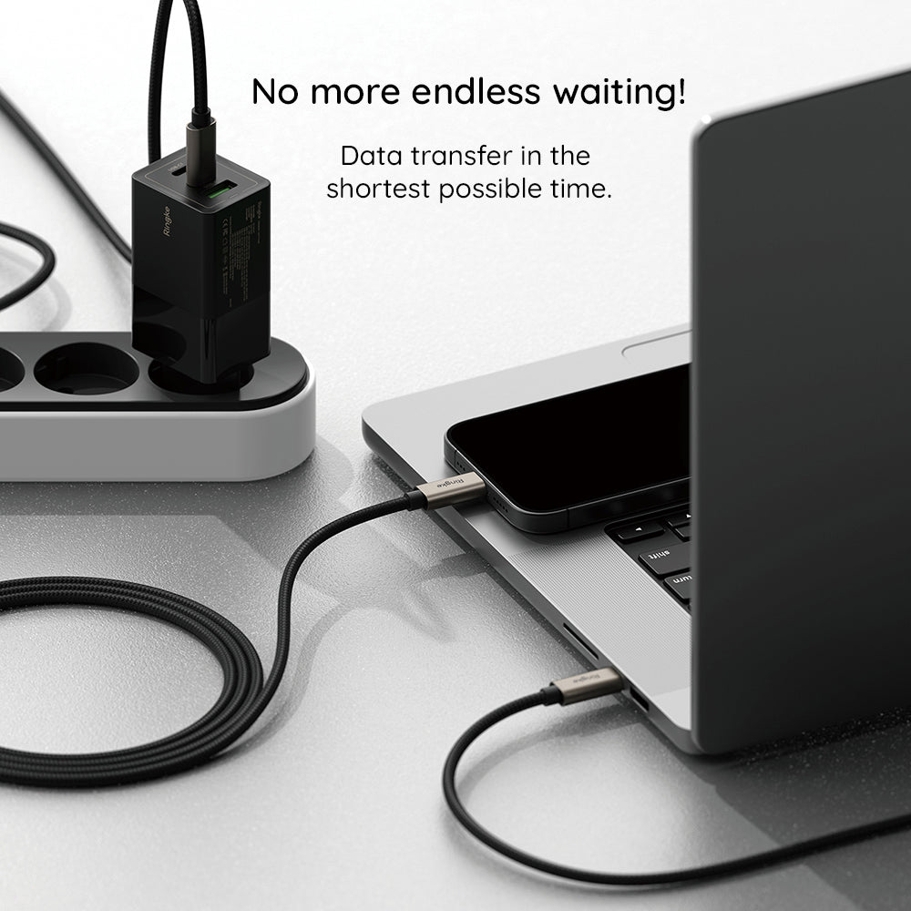 Ringke - Data Cable - USB to Type-C, 60W, 2m - Black