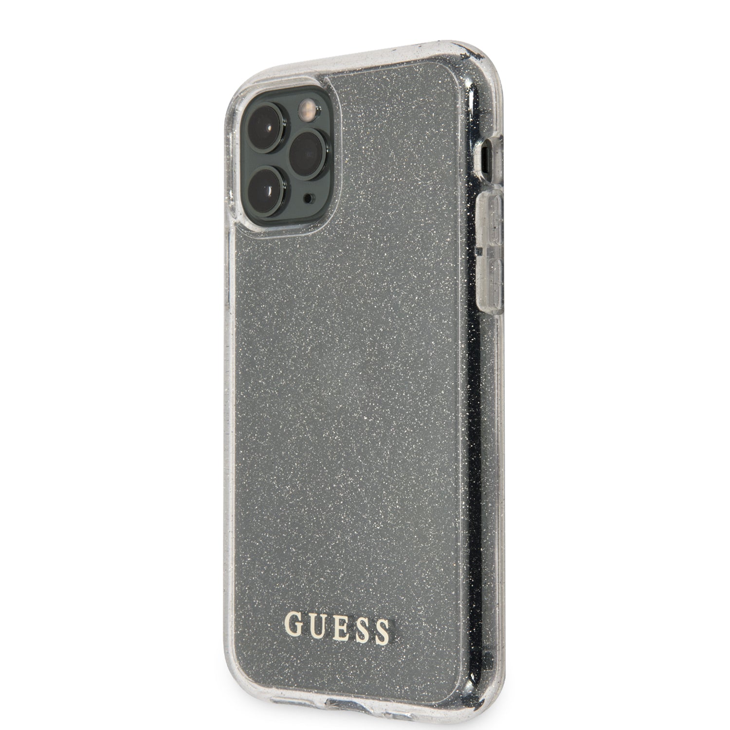 Guess "Glitter Collection" Θήκη προστασίας από σιλικόνη – iPhone 11 Pro Max (Clear/Glitter Silver)
