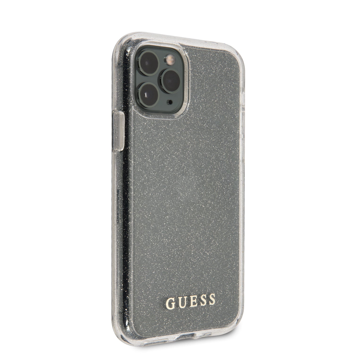 Guess "Glitter Collection" Θήκη προστασίας από σιλικόνη – iPhone 11 Pro Max (Clear/Glitter Silver)