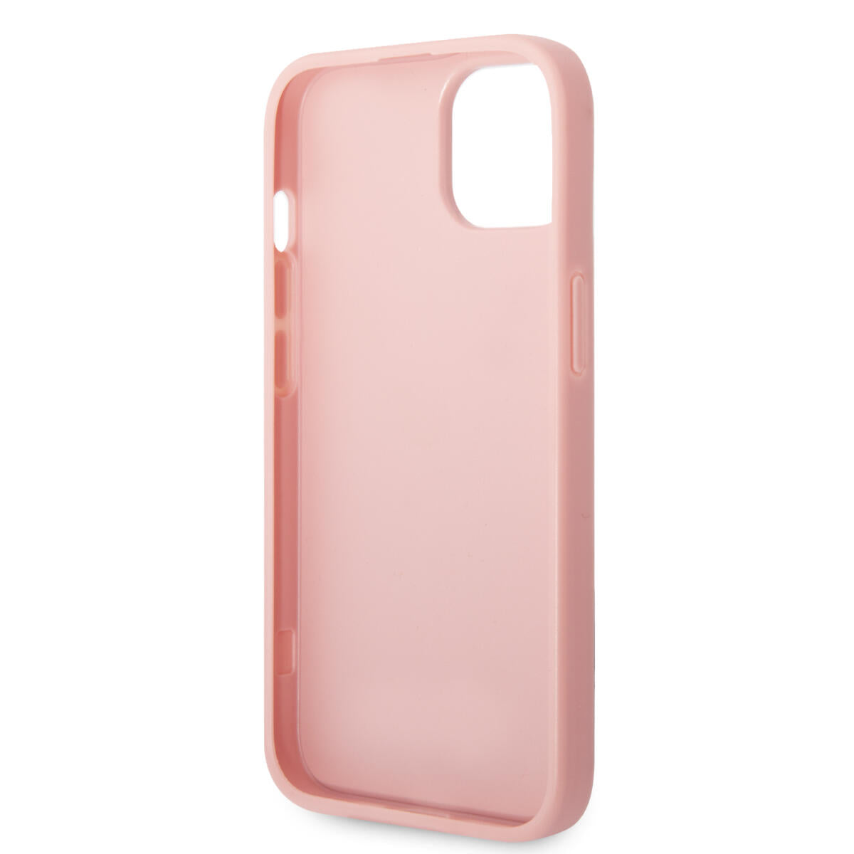 Guess Glitter Flakes Case with Ikonik Patch and Vintage Script Logo Θήκη προστασίας από σιλικόνη – iPhone 14 Plus (Glitter Pink)