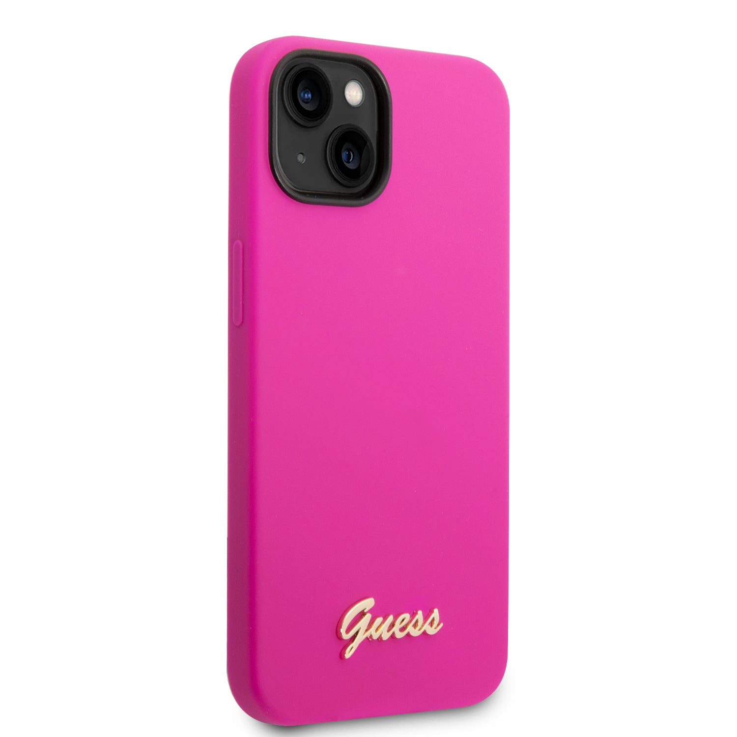 Guess “Vintage Script Gold Logo Collection” Σκληρή Θήκη προστασίας από σιλικόνη – Apple iPhone 14 (Φουξια)