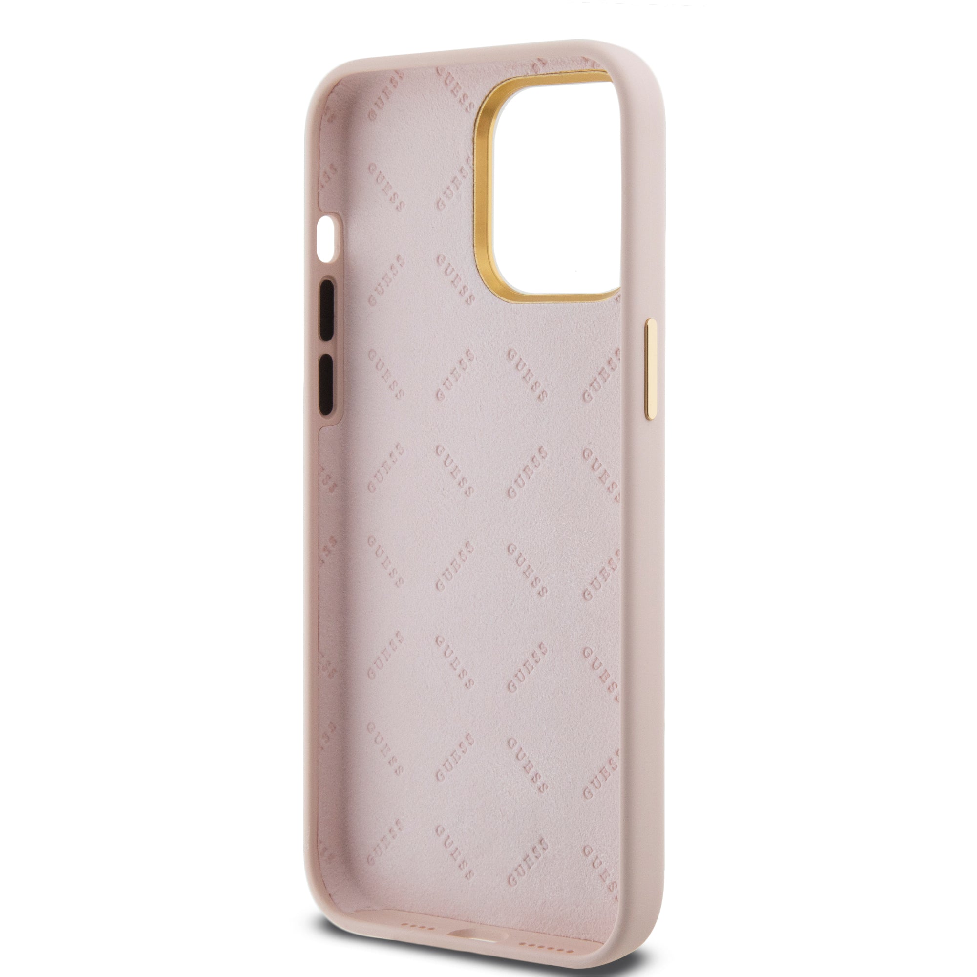 Guess “Vintage Script Gold Logo Collection” Σκληρή Θήκη προστασίας από σιλικόνη – Apple iPhone 15 Pro Max (Ροζ – GUHCP15XSMBSLP)