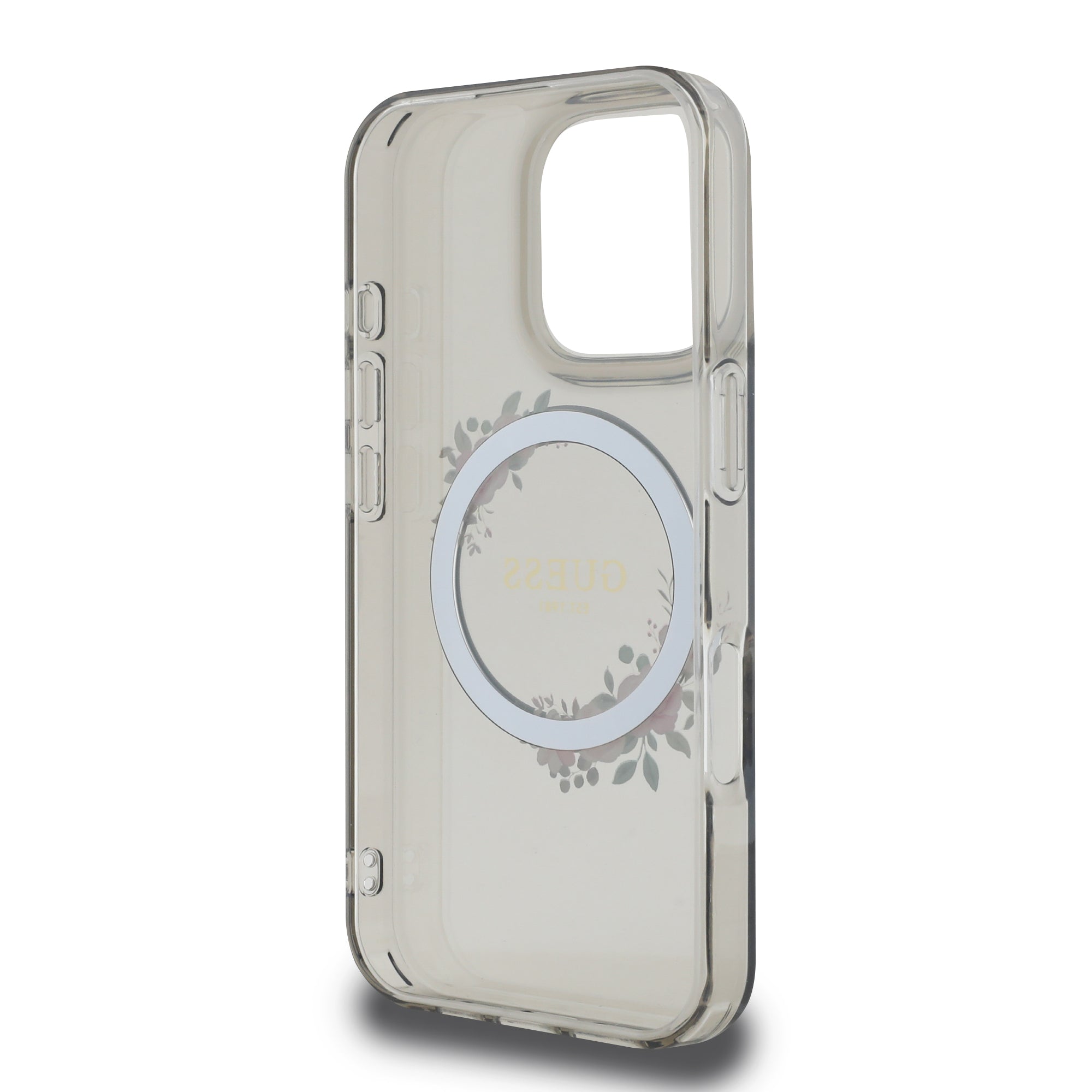 Guess Magsafe “Flower Wreath” Hard Case Θήκη προστασίας από σκληρό πλαστικό – iPhone 16 Pro (Μαύρο – GUHMP16LHFWFCK)