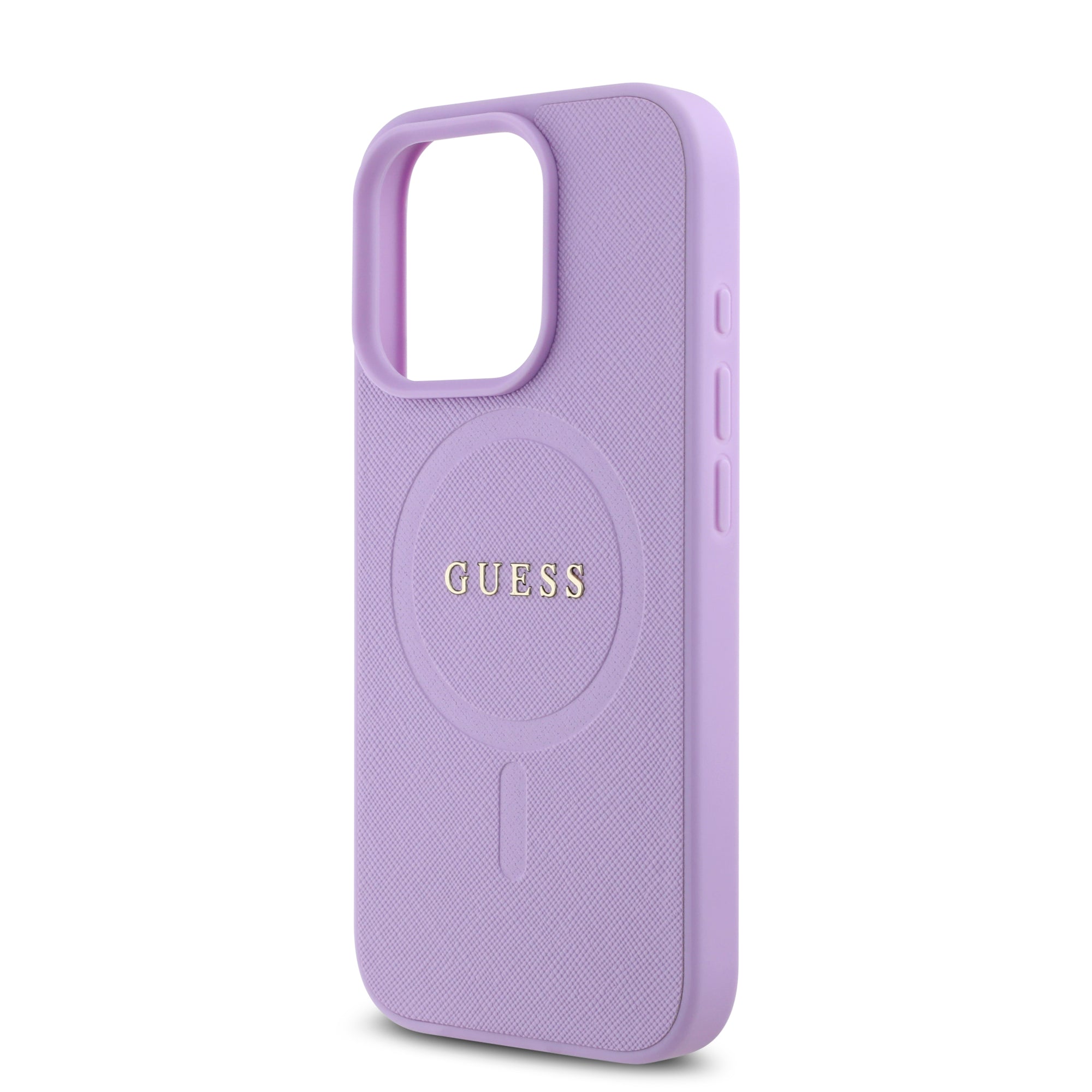 Guess Magsafe “Saffiano Collection" Hard Case Θήκη προστασίας από δερματίνη – iPhone 16 Pro (Μωβ – GUHMP16LPSAHMCU)