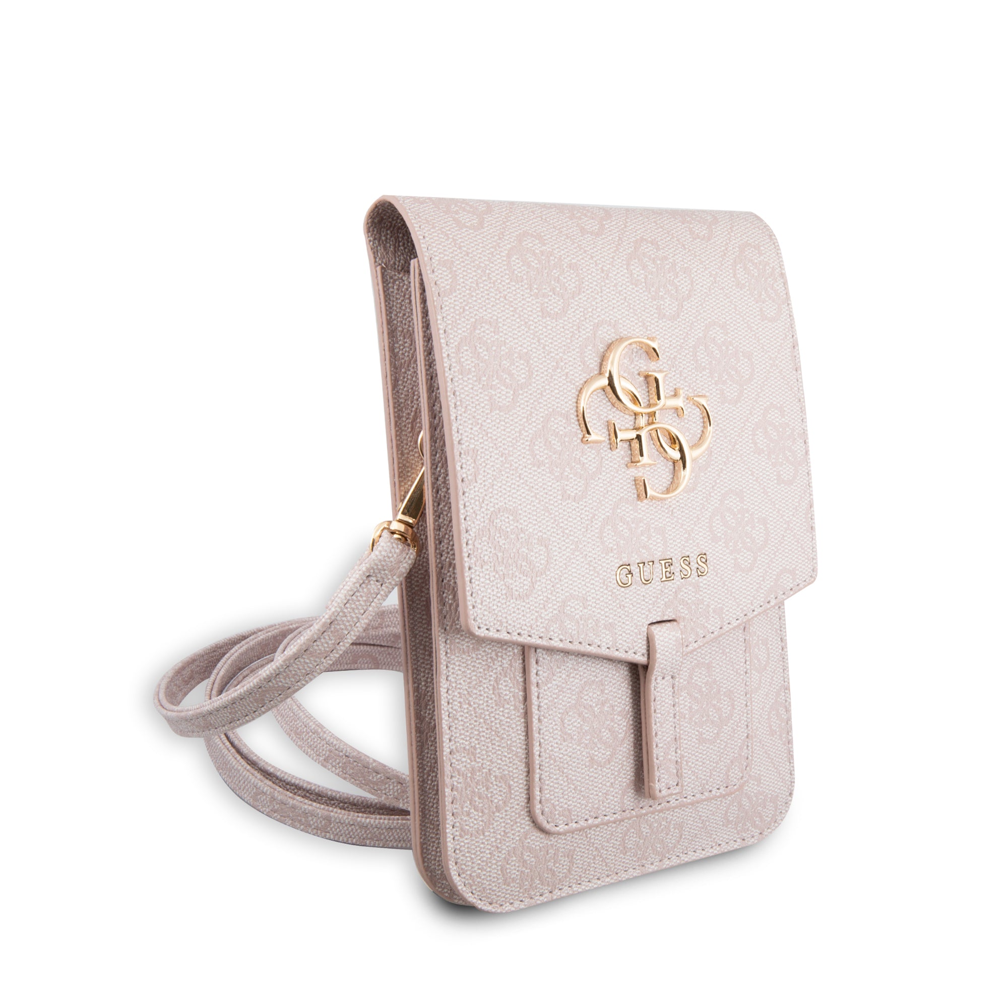 Guess 4G Big Logo Bag Τσαντάκι clutch κατάλληλο για smartphone (Pink - GUWBG4GFPI)
