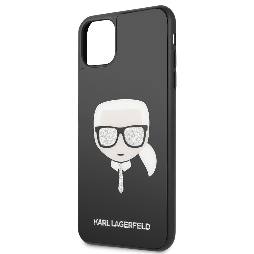 Karl Lagerfeld "Glitter Head" Double Layer Hard Case Θήκη προστασίας – iPhone 11 Pro Max (Black – KLHCN65DLHBK)