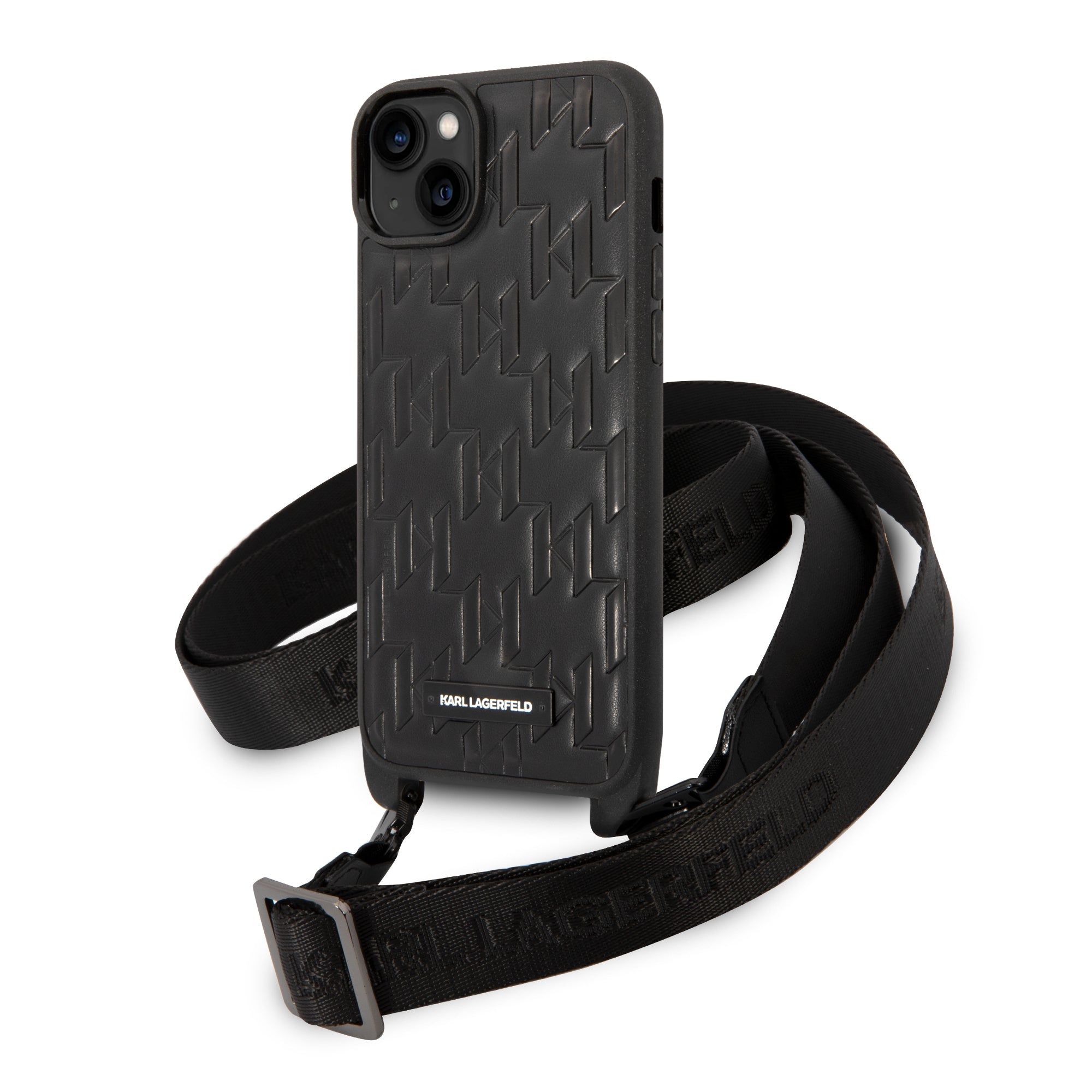 Karl Lagerfeld Monogram Plaque Logo PU Leather Case Θήκη προστασίας από δερματίνη – iPhone 14 Plus (Μαύρο – KLHCP14MSTMMK) – PhoneBazaar
