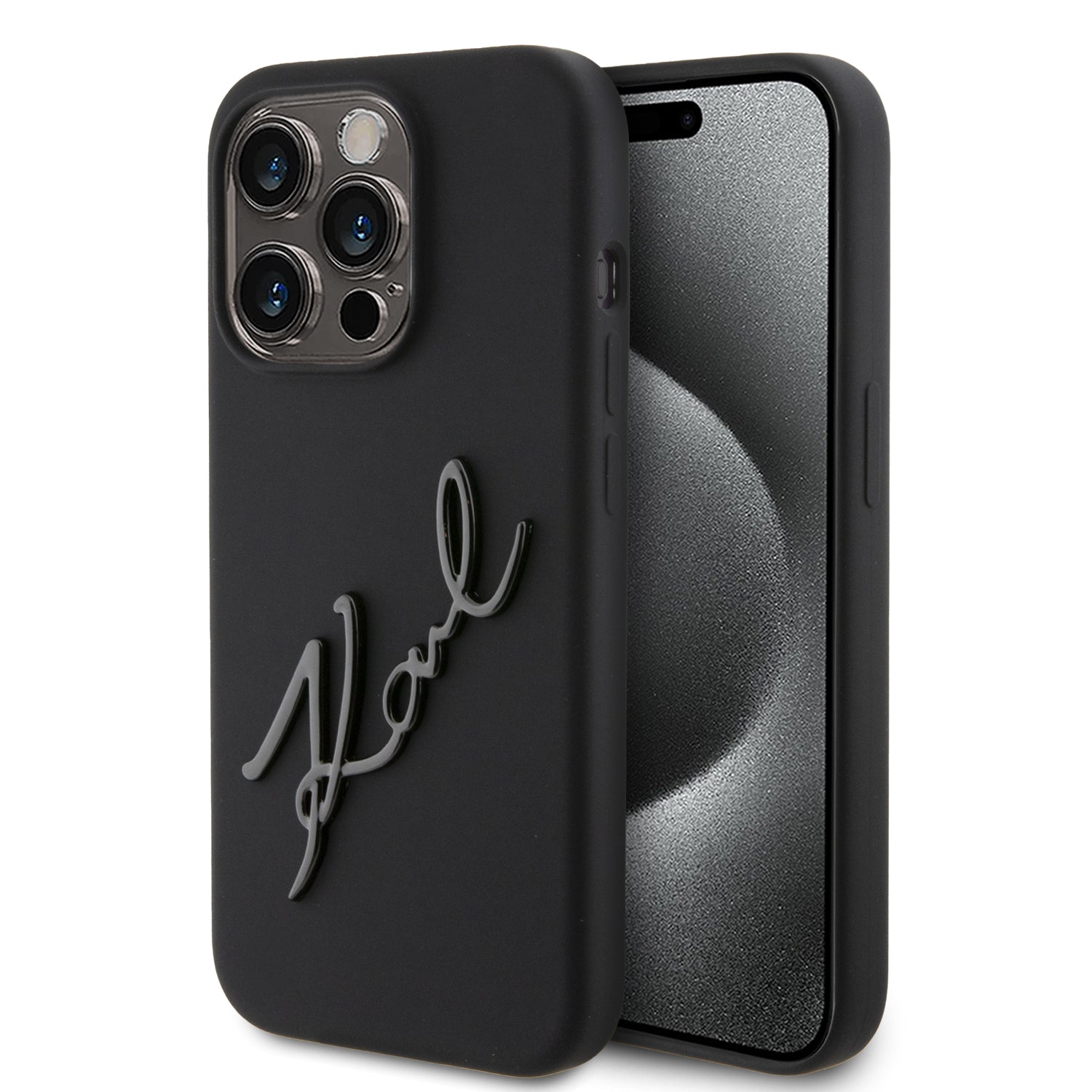 Karl Lagerfeld Crossbody Ikonik Hard Case Θήκη προστασίας από σιλικόνη – iPhone 15 (Black – KLHCP15SSCBSKNK)