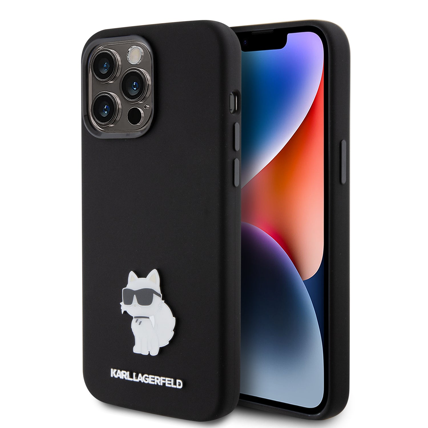 Karl Lagerfeld Choupette Metal Pin Hard Case Θήκη προστασίας από σιλικόνη – iPhone 15 Pro Max (Black – KLHCP15XSMHCNPK) – PhoneBazaar