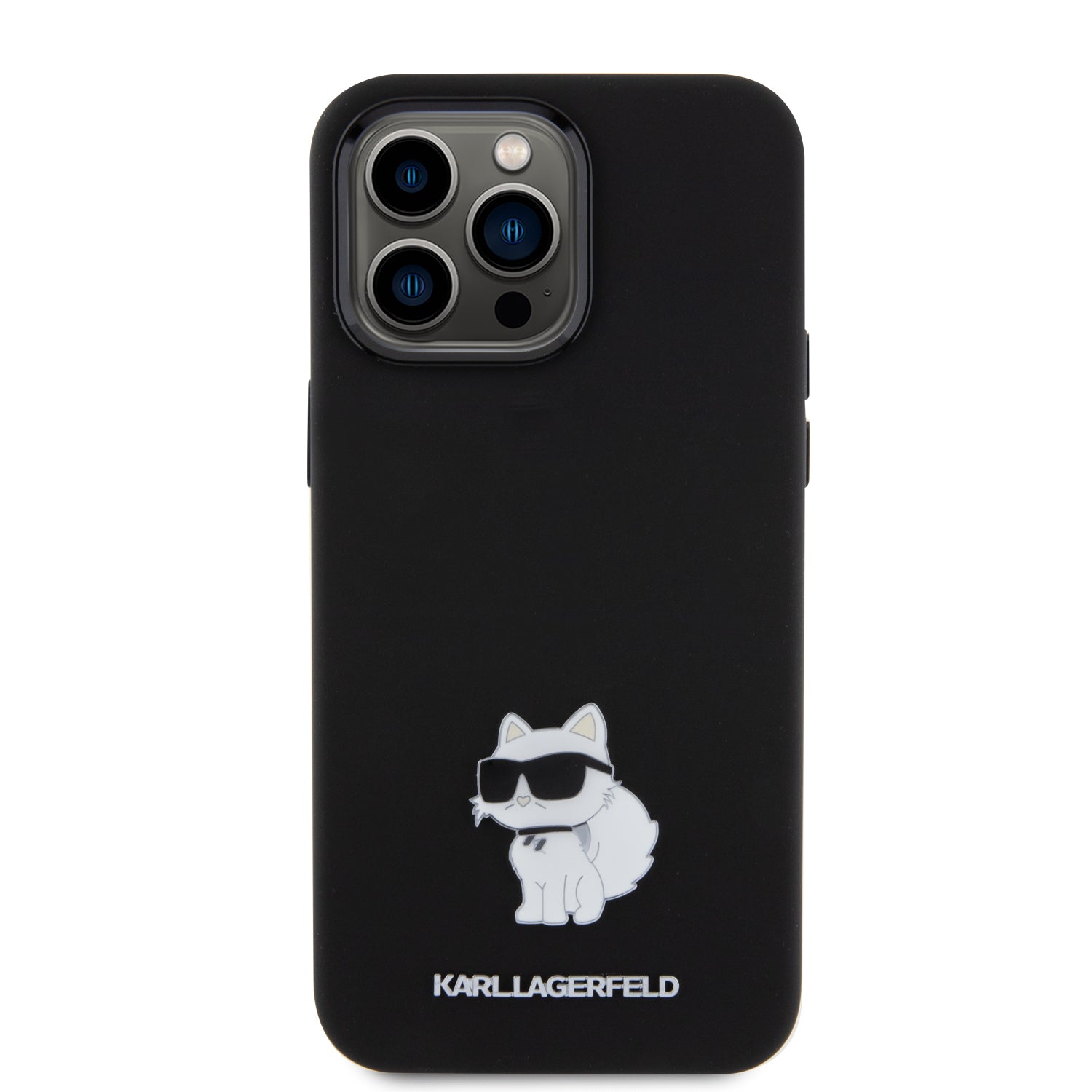 Karl Lagerfeld Choupette Metal Pin Hard Case Θήκη προστασίας από σιλικόνη – iPhone 15 Pro Max (Black – KLHCP15XSMHCNPK)