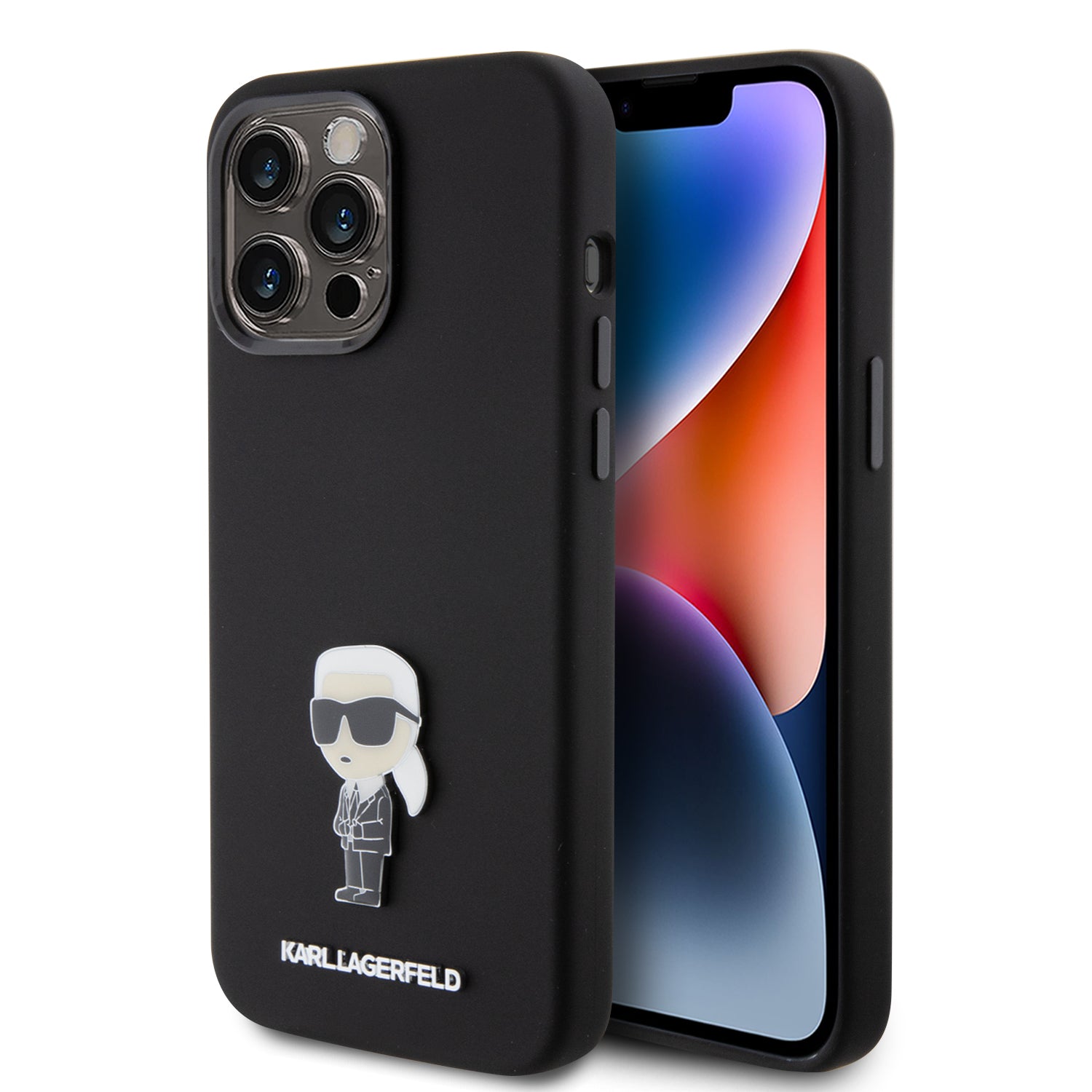 Karl Lagerfeld Ikonik Metal Pin Hard Case Θήκη προστασίας από σιλικόνη – iPhone 15 Pro Max (Black – KLHCP15XSMHKNPK) – PhoneBazaar