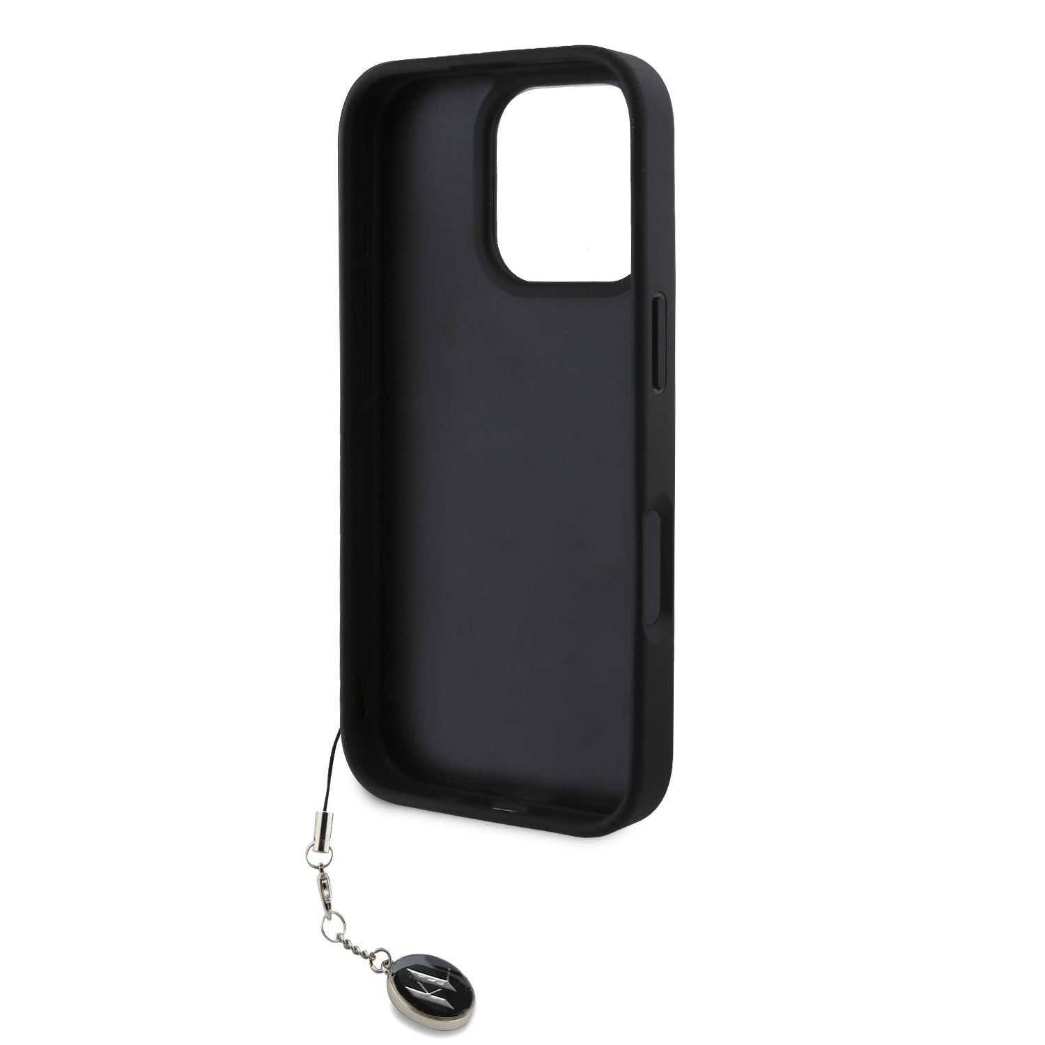 Karl Lagerfeld “Rhinestones and Charm” Θήκη προστασίας από για iPhone 16 Pro με κρεμαστό στολίδι (Μαύρο – KLHCP16LPSAKDGCK)
