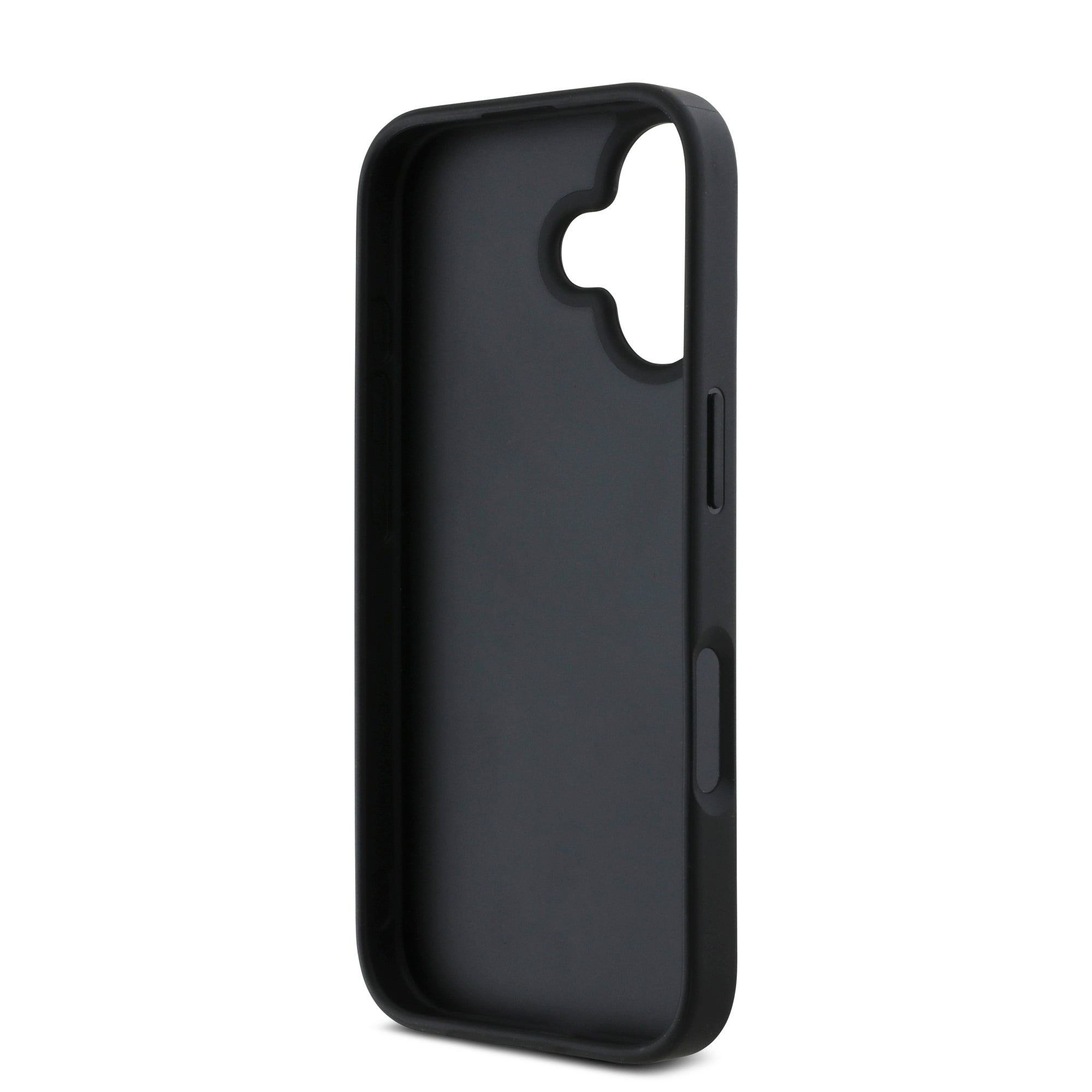 Karl Lagerfeld Ikonik Fixed Glitter Hard Case with Ikonik Metal Logo Θήκη προστασίας από σιλικόνη – iPhone 16 (Glitter Black – KLHCP16SGKNPSK)