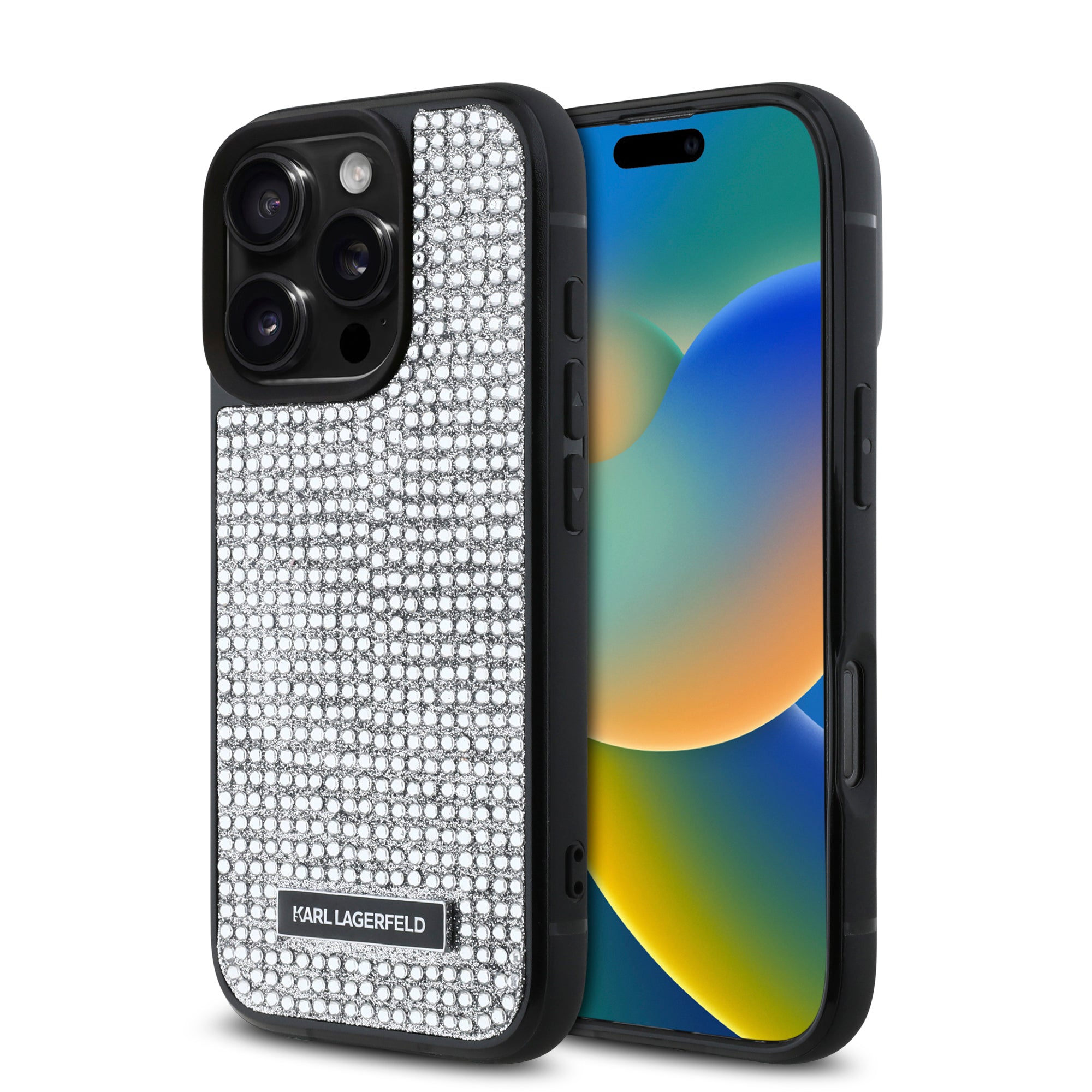Karl Lagerfeld “rhinestones Metal Plate Logo Collection” Θήκη Προστασίας Για Iphone 16 Pro Max (ασημι – Klhcp16xhdsplg) – PhoneBazaar
