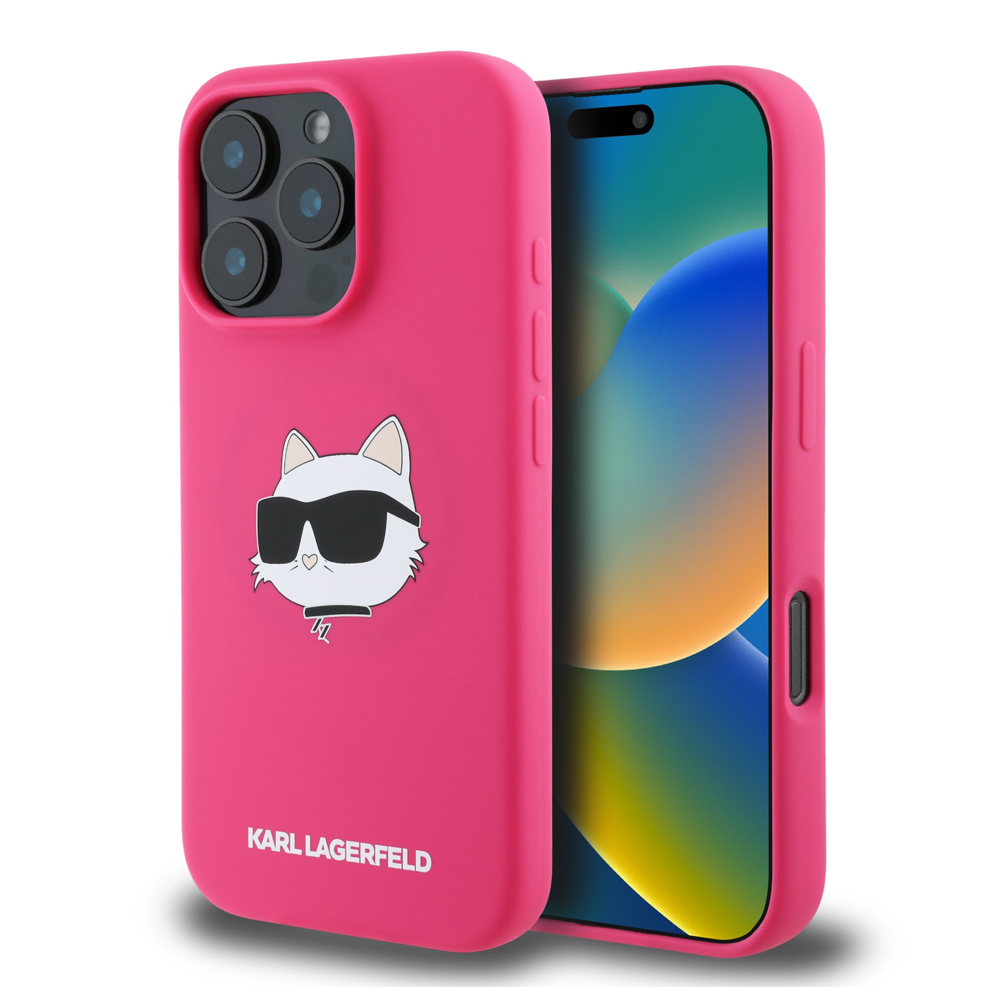 Karl Lagerfeld Magsafe Silicone Case "Choupette's Head" Θήκη προστασίας από σιλικόνη – iPhone 16 Pro (Fuchsia – KLHMP16LSCHPPLF) – PhoneBazaar