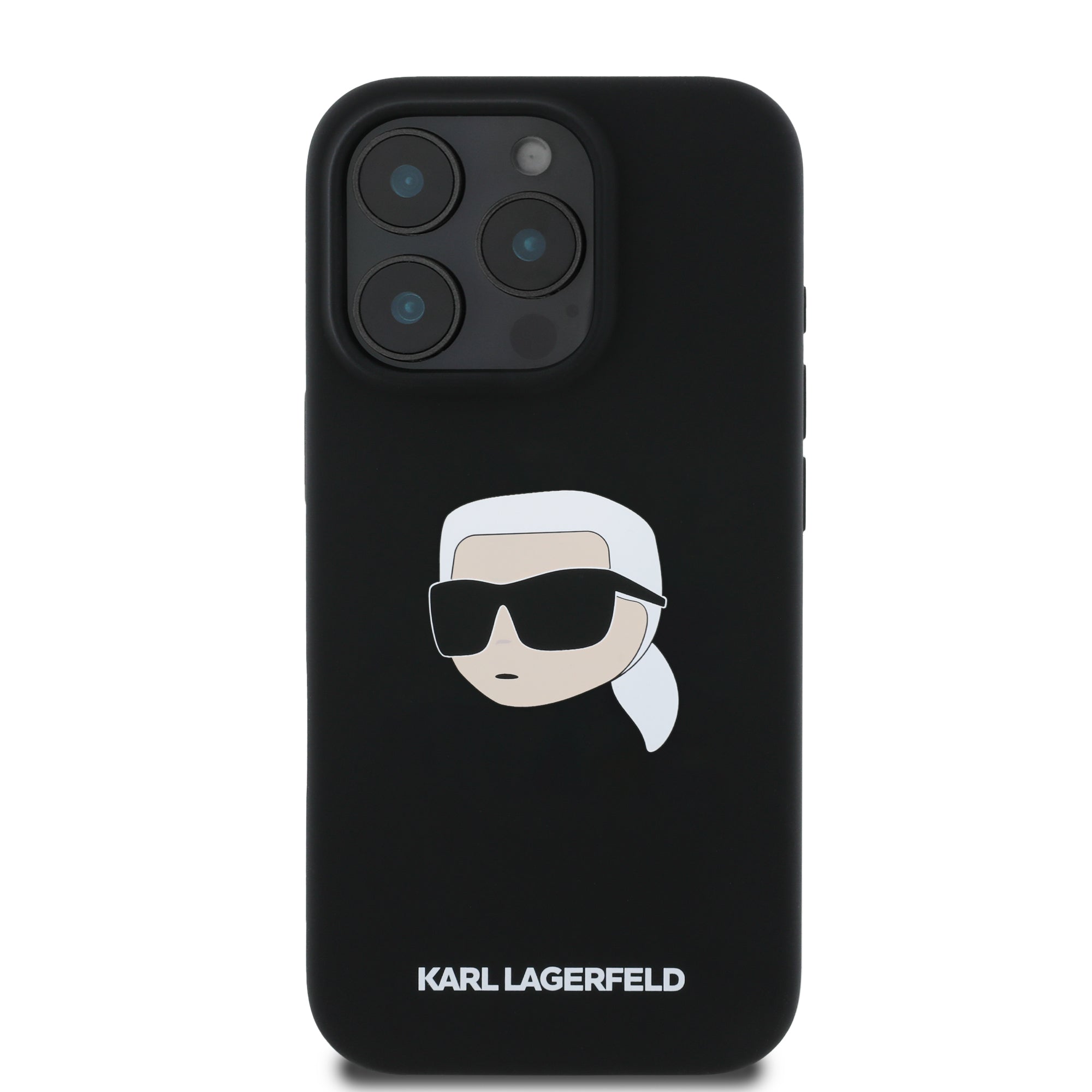 Karl Lagerfeld Magsafe Karl's Head Print Case Θήκη προστασίας από σιλικόνη – iPhone 16 Pro (Μαύρο – KLHMP16LSKHPPLK)