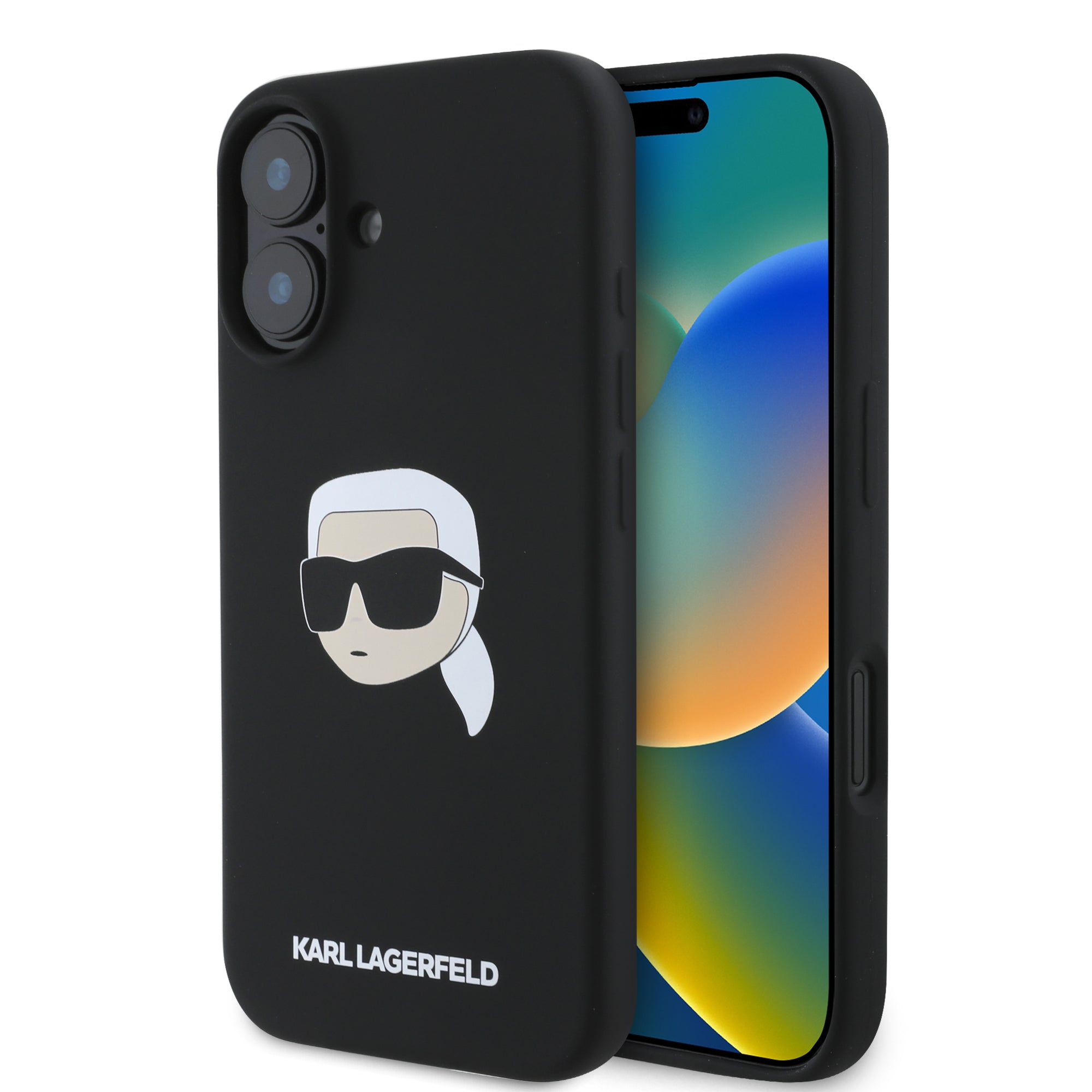 Karl Lagerfeld Magsafe Karl's Head Print Case Θήκη προστασίας από σιλικόνη – iPhone 16 (Μαύρο – KLHMP16SSKHPPLK) – PhoneBazaar