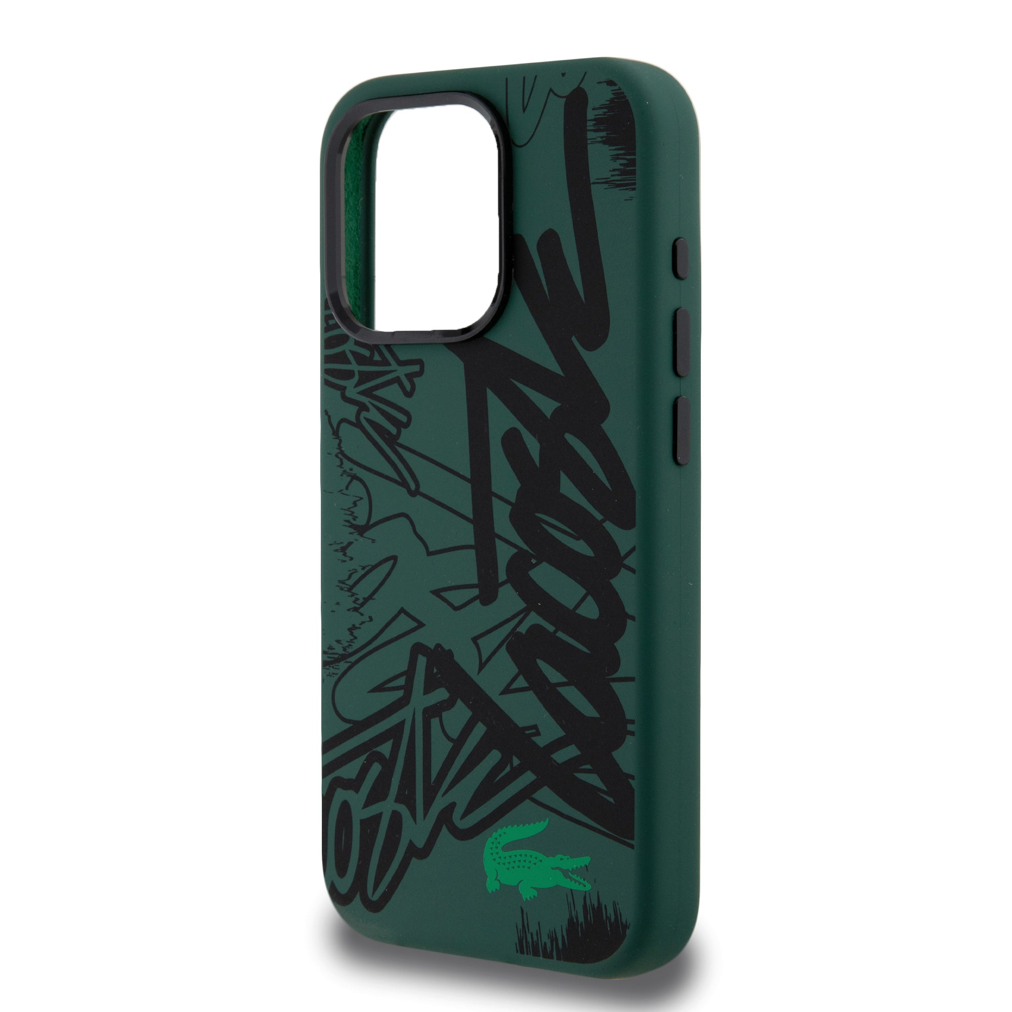 Lacoste Graffiti Hard Case Θήκη προστασίας από Liquid σιλικόνη για iPhone 15 Pro (Πράσινο/Μαύρο)