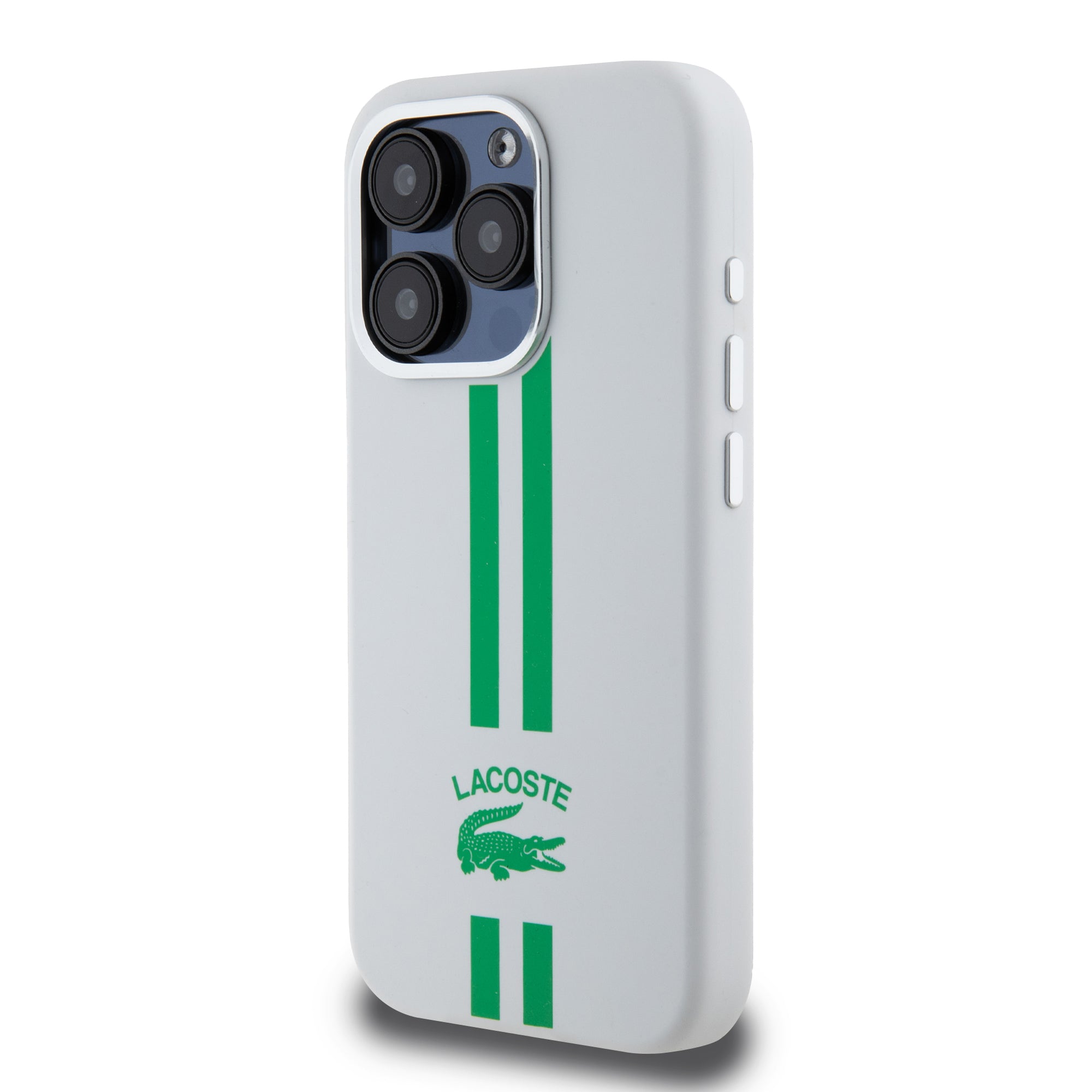 Lacoste Stripes Hard Case Θήκη προστασίας από Liquid σιλικόνη για iPhone 15 Pro (Πράσινο/Λευκό)