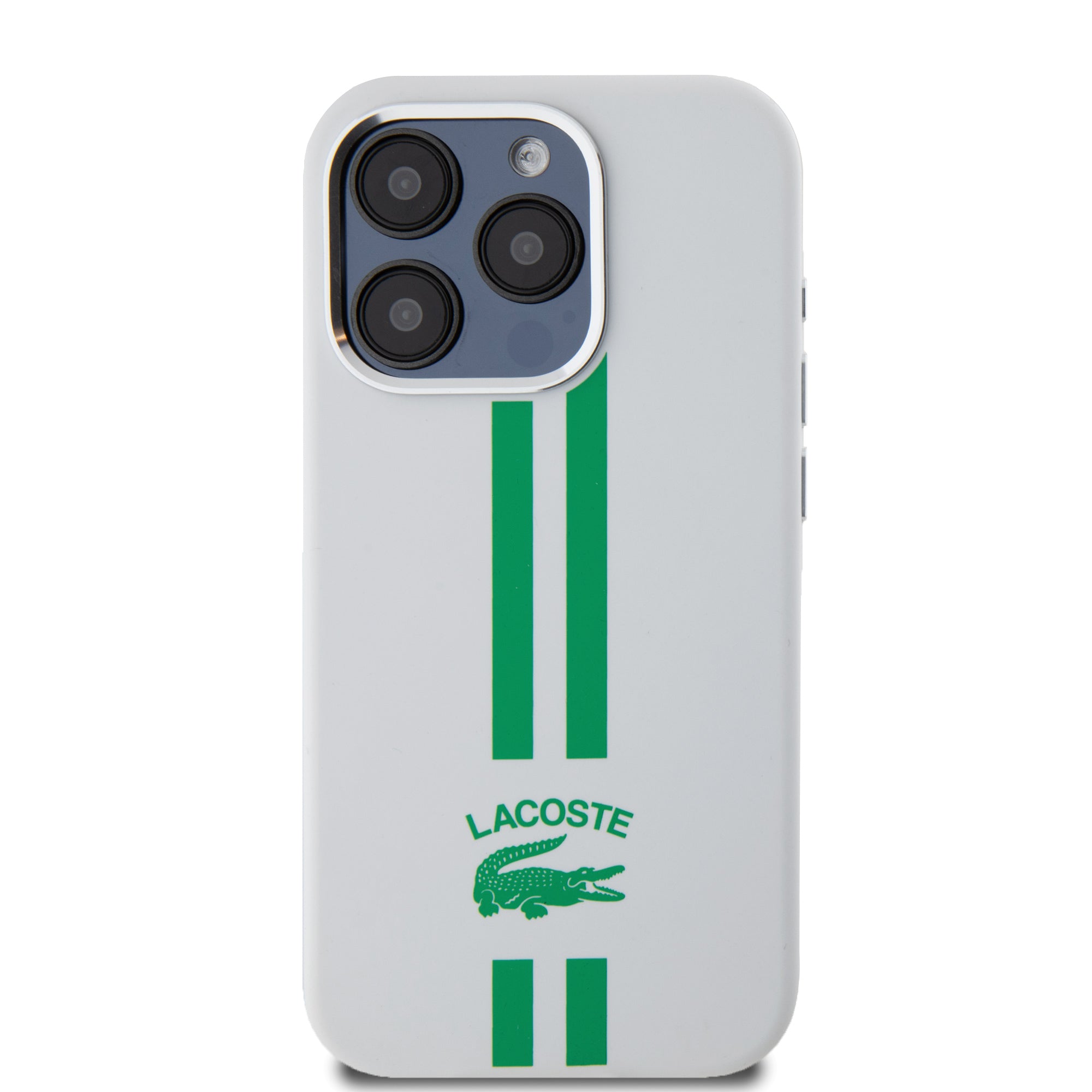 Lacoste Stripes Hard Case Θήκη προστασίας από Liquid σιλικόνη για iPhone 15 Pro (Πράσινο/Λευκό)