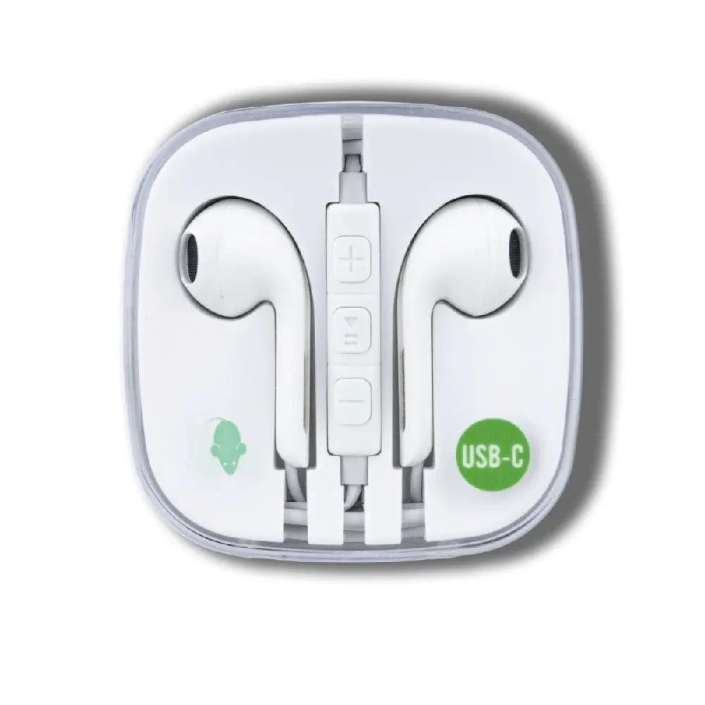 GreenMouse Ακουστικά με USB-C Connector σε λευκό χρώμα – 46956592 – PhoneBazaar