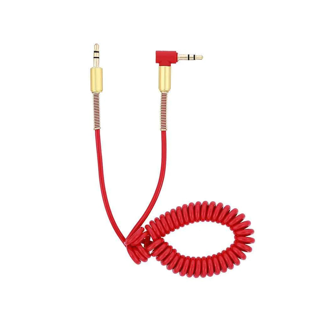 Tellur Αναδιπλούμενο 3.5 mm AUX Καλώδιο Stretch – Μαύρο / Κόκκινο