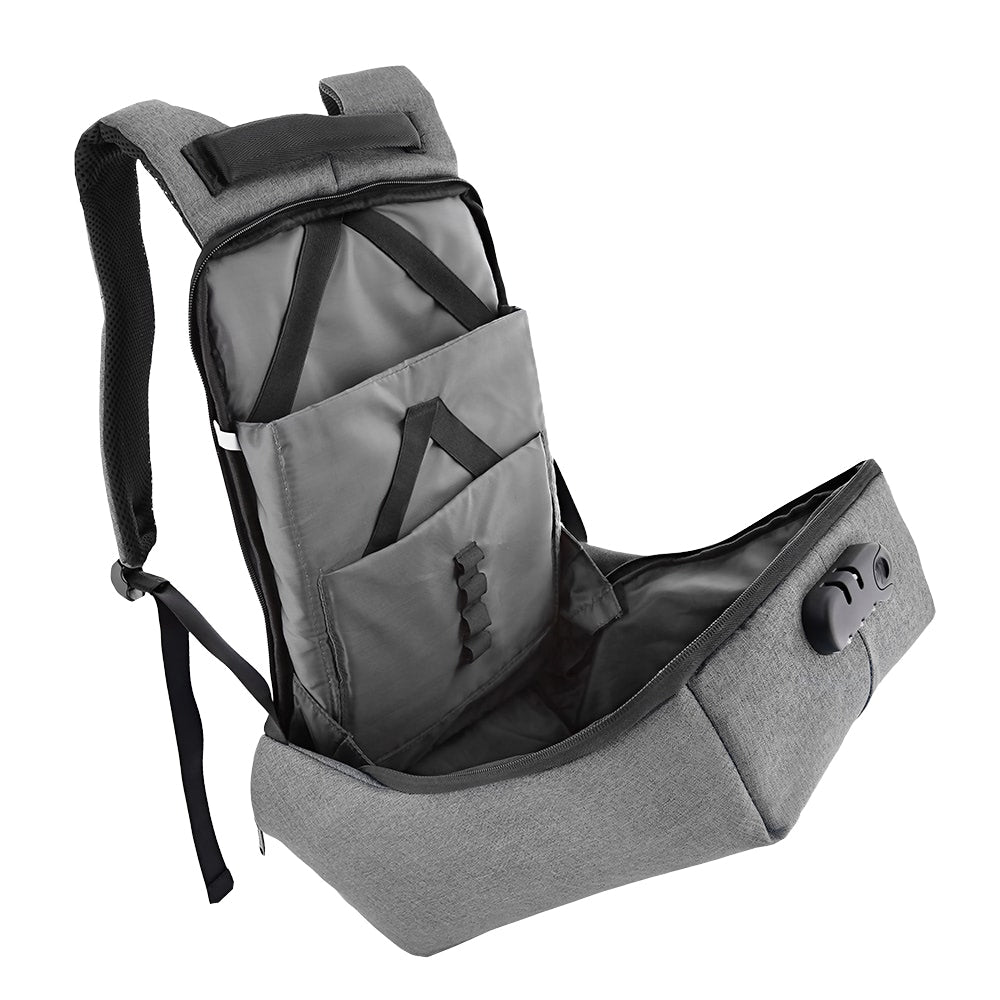 Tellur Anti-Theft V2 Αδιάβροχο Backpack με θήκη για laptop έως 15,6" – Grey (TLL611232)