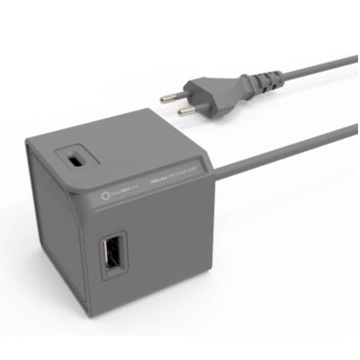 Allocacoc - USBcube - Extended - 2x USB-A+ 2x USB-C - 1.5m Cable - 65W - Γκρι DH1254GY/EUPD65
