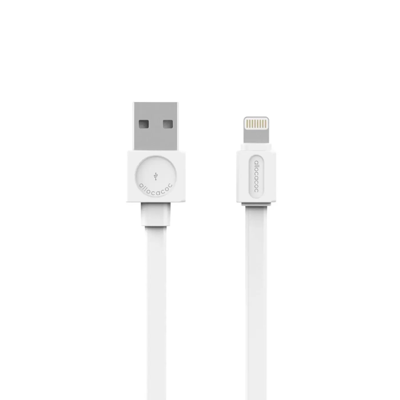 Designnest USBCable |Flat| Lightning MFi Καλώδιο φόρτισης και μεταφοράς δεδομένων (1,5 μέτρο για λευκό) – PhoneBazaar