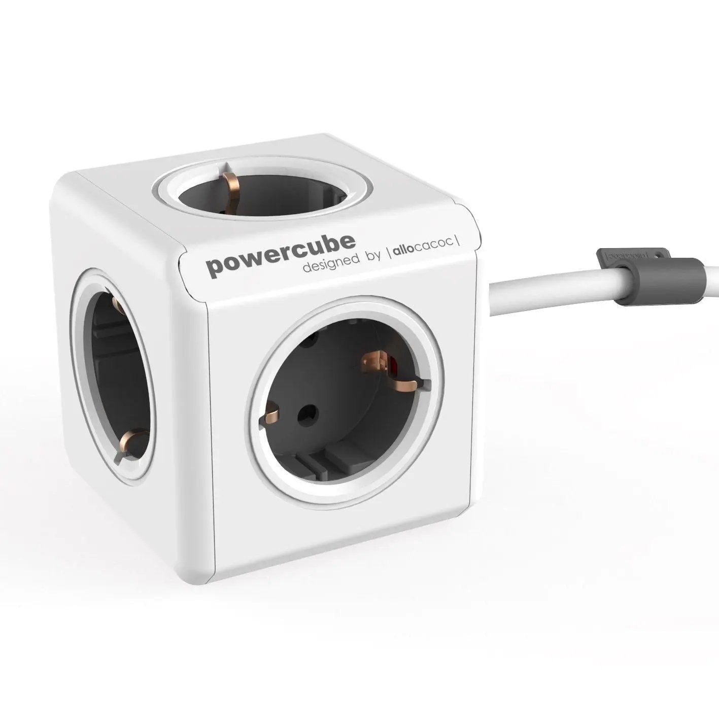 Allocacoc® PowerCube | Extended| Πολύπριζο 5 θέσεων – Γκρι – 1306GY/DEEXPC – PhoneBazaar