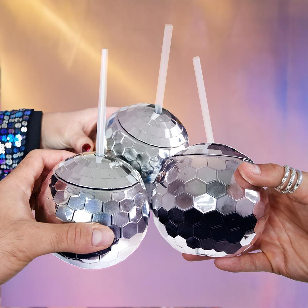 Disco Ball Cups – Σετ Ποτηριών Ντισκομπάλες – Σετ των 3