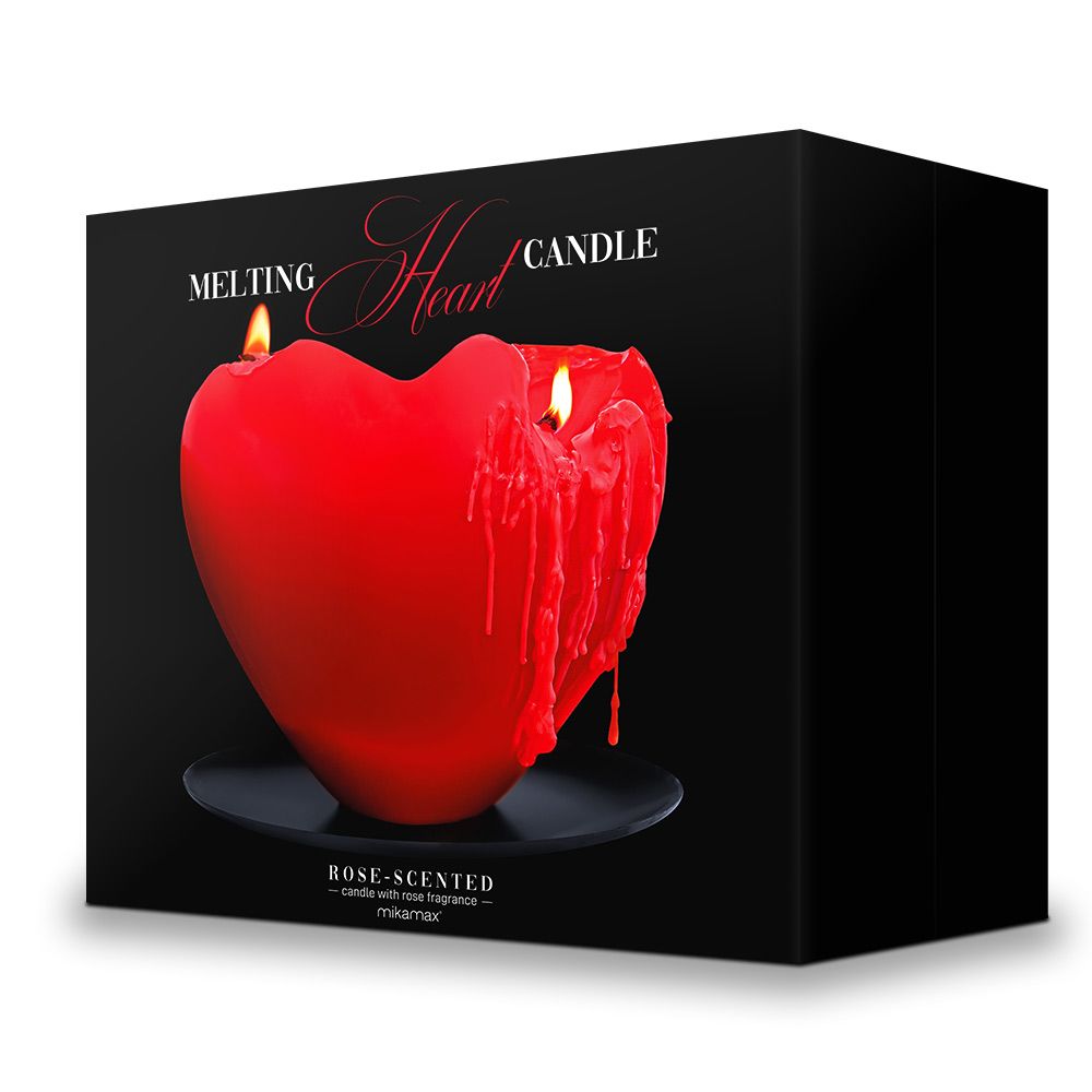 Melting Heart Candle – Αρωματικό Κερί Καρδιάς με Άρωμα Τριαντάφυλλο