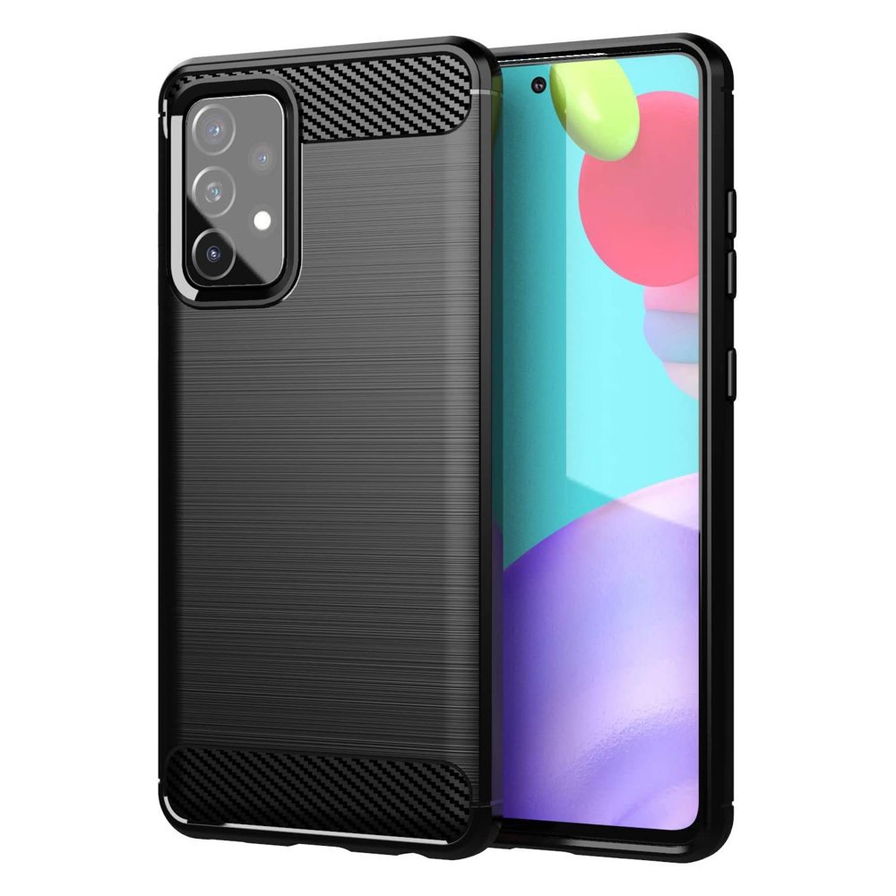 Carbon Θήκη Ευκαμπτο Κάλυμμα Tpu Θήκη Για Samsung Galaxy A72 4g Black – PhoneBazaar