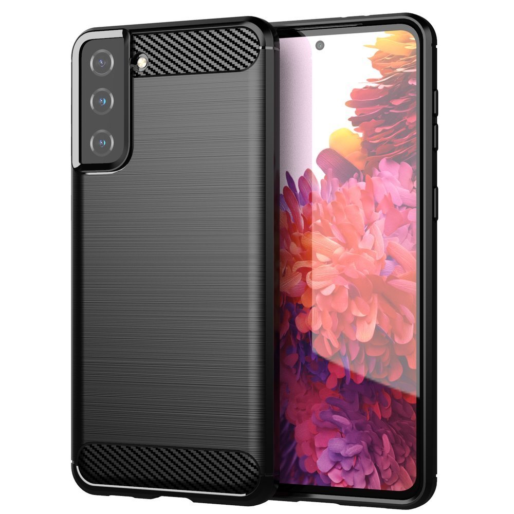 Carbon Θήκη Ευκαμπτο Κάλυμμα Tpu Θήκη Για Samsung Galaxy S21+ 5g (s21 Plus 5g) Black – PhoneBazaar