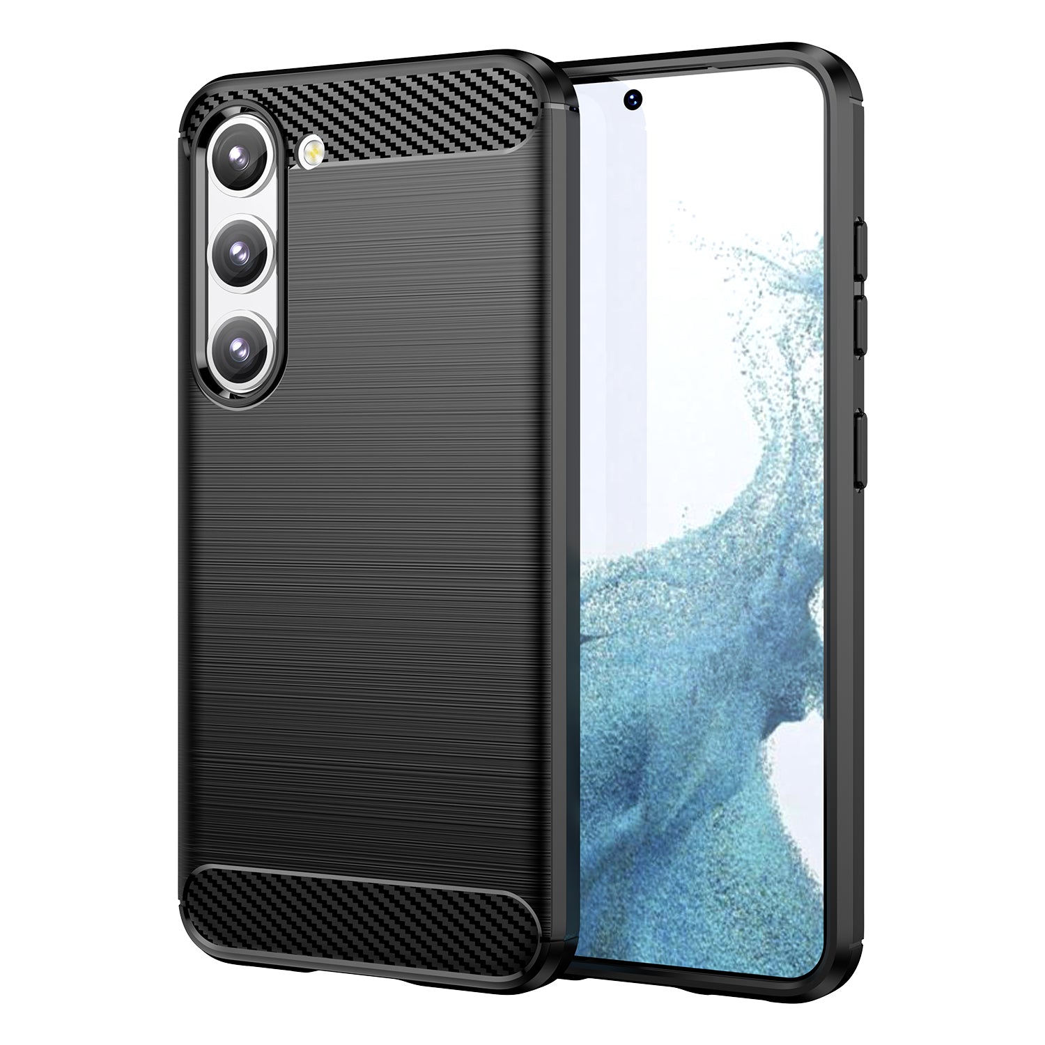 Carbon Θήκη Θήκη Για Samsung Galaxy S23+ Flexible Silicone Carbon Cover Black – PhoneBazaar