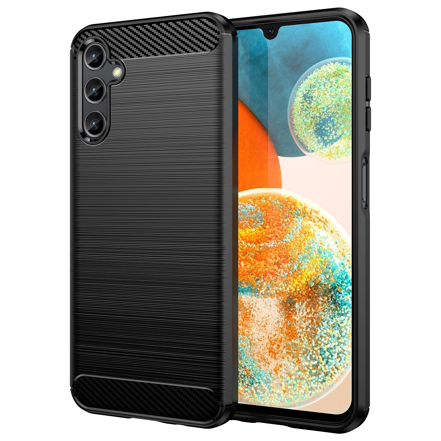 Carbon Θήκη Για Samsung Galaxy A14 5g Flexible Silicone Carbon Cover Black – PhoneBazaar