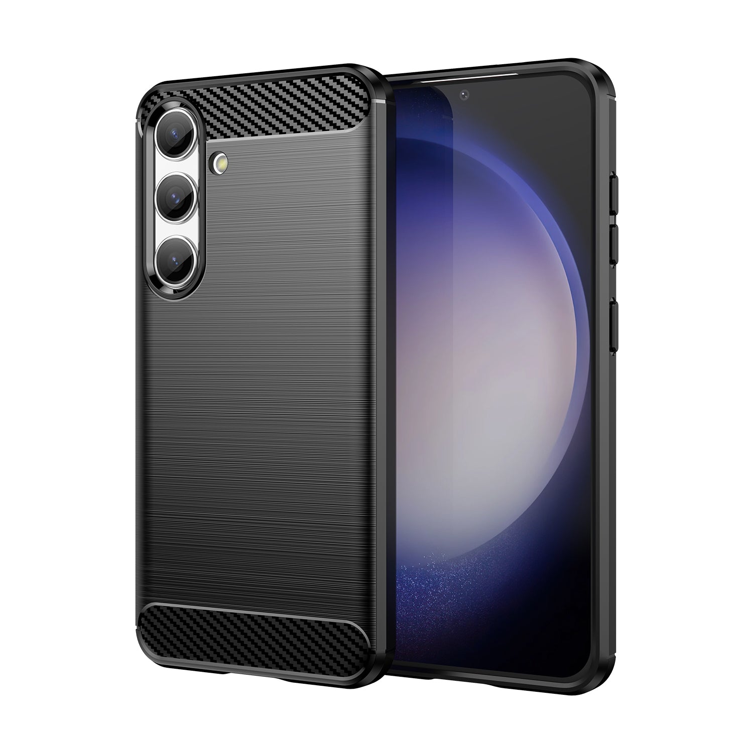 Carbon Θήκη Για Samsung Galaxy S24 Ευκαμπτο Σιλικόνης Carbon Κάλυμμα για Black – PhoneBazaar