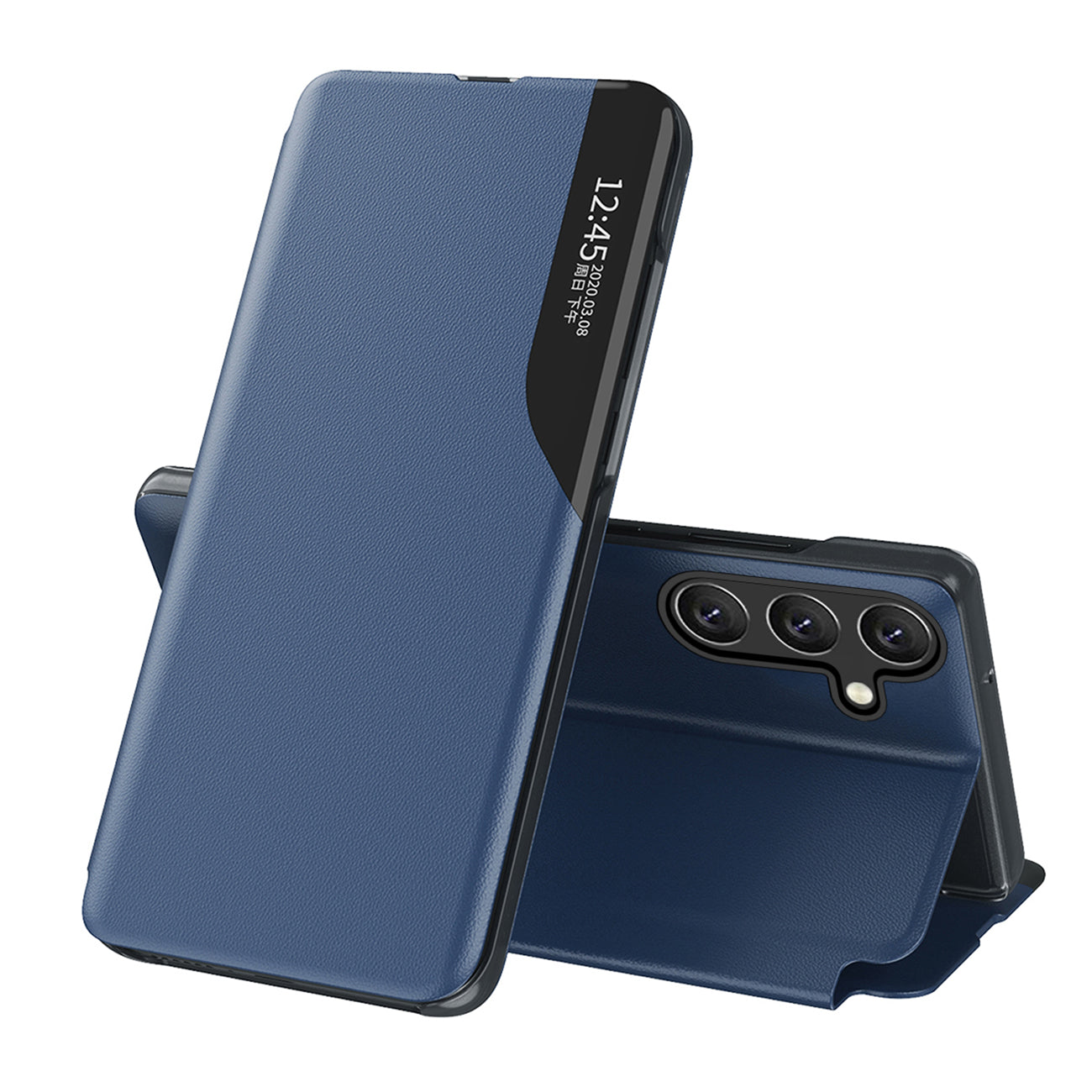 Οικολογικη Δερματινη Παραθυρο Θήκη Για Samsung Galaxy A16 / A16 5g Με Flip για Βιβλιο And Βάση για Blue – PhoneBazaar