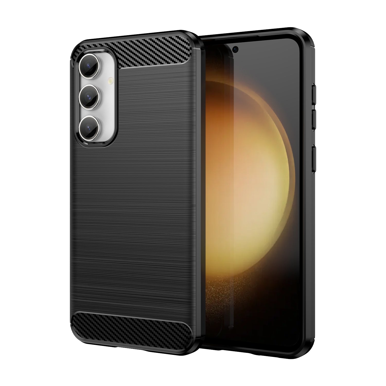Ευκαμπτο Carbon Pattern Θήκη Για Samsung Galaxy S23 Fe Carbon Θήκη για Black – PhoneBazaar